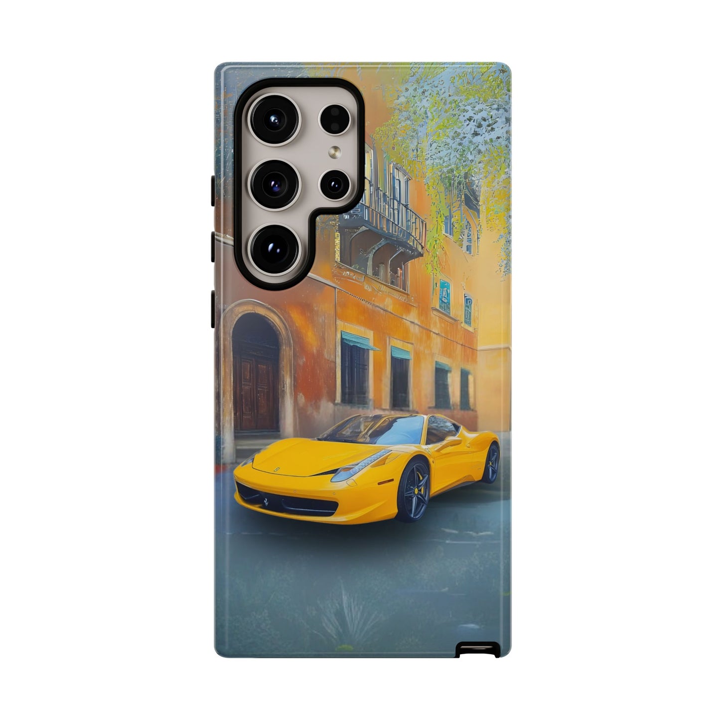 Ferrari Yellow Tough Phone Case - Stylish and Durable