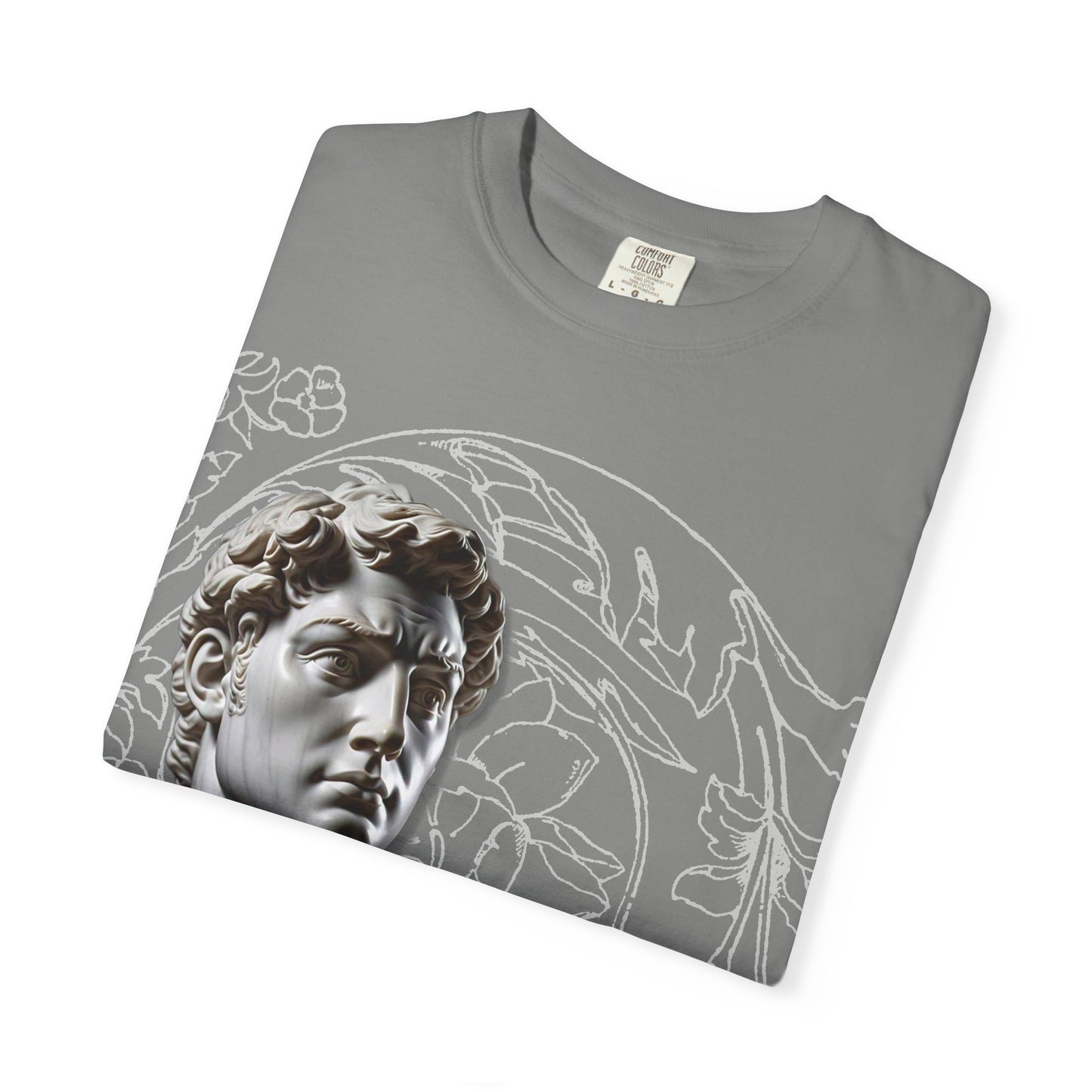 Artistic Roman Garment-Dyed T-shirt - Classic Sculpture Design