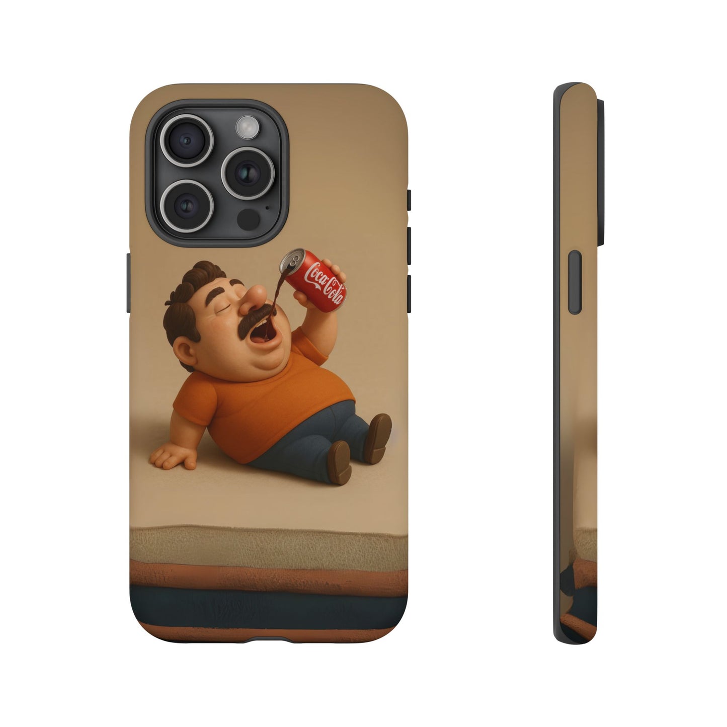 Funny Cartoon Phone Case - 'Coca-Cola Chill' Design