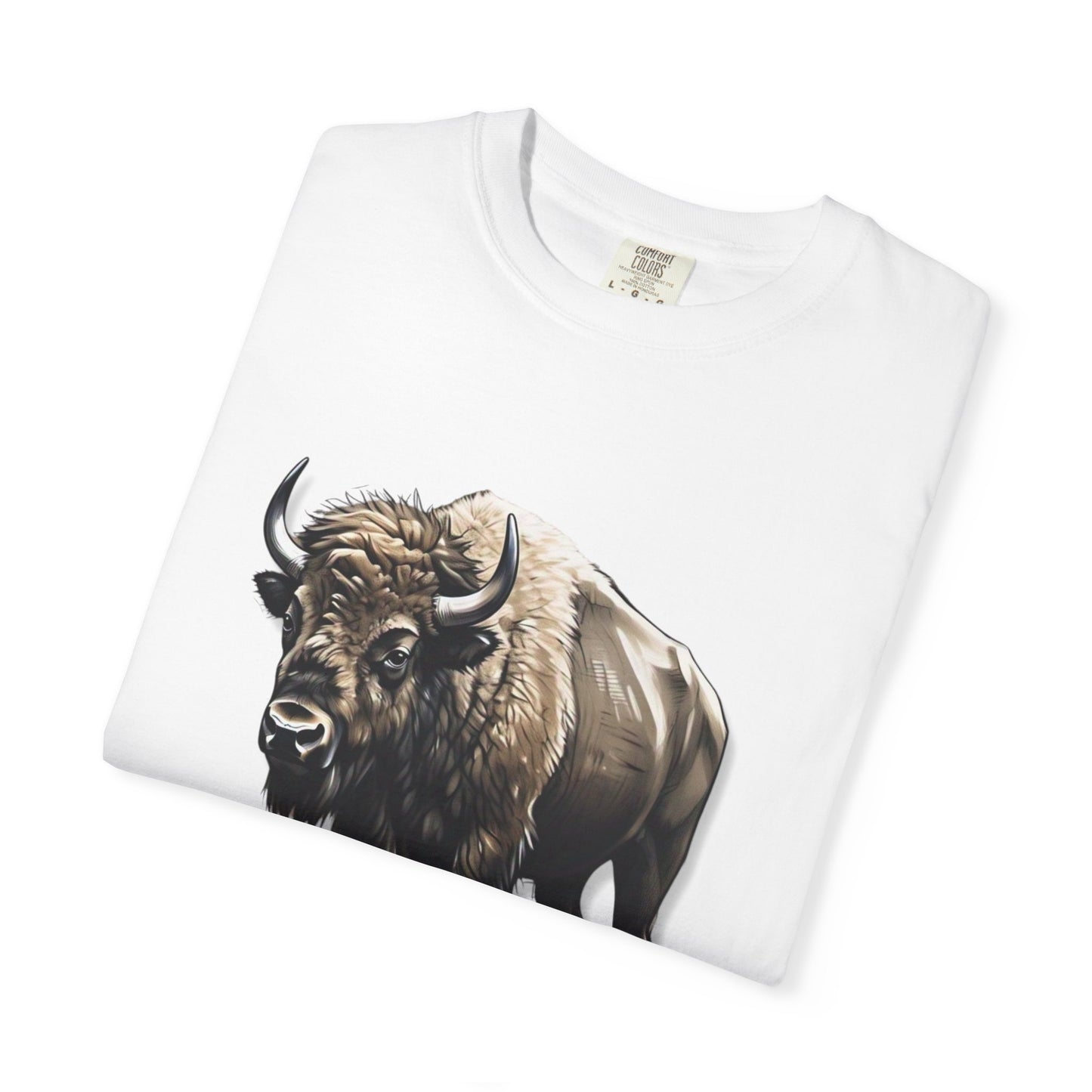 Nature-Inspired Buffalo Unisex T-Shirt - Garment-Dyed Design