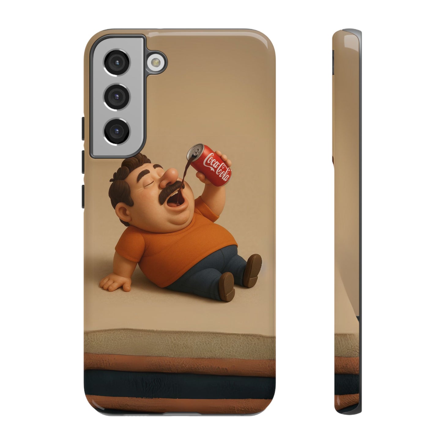 Funny Cartoon Phone Case - 'Coca-Cola Chill' Design