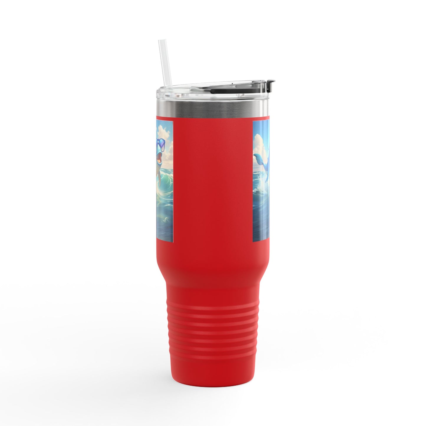 Funny Whale Insulated Travel Mug - 40oz Tumbler with Straw - Perfect for Outdoor Adventures and Gifts