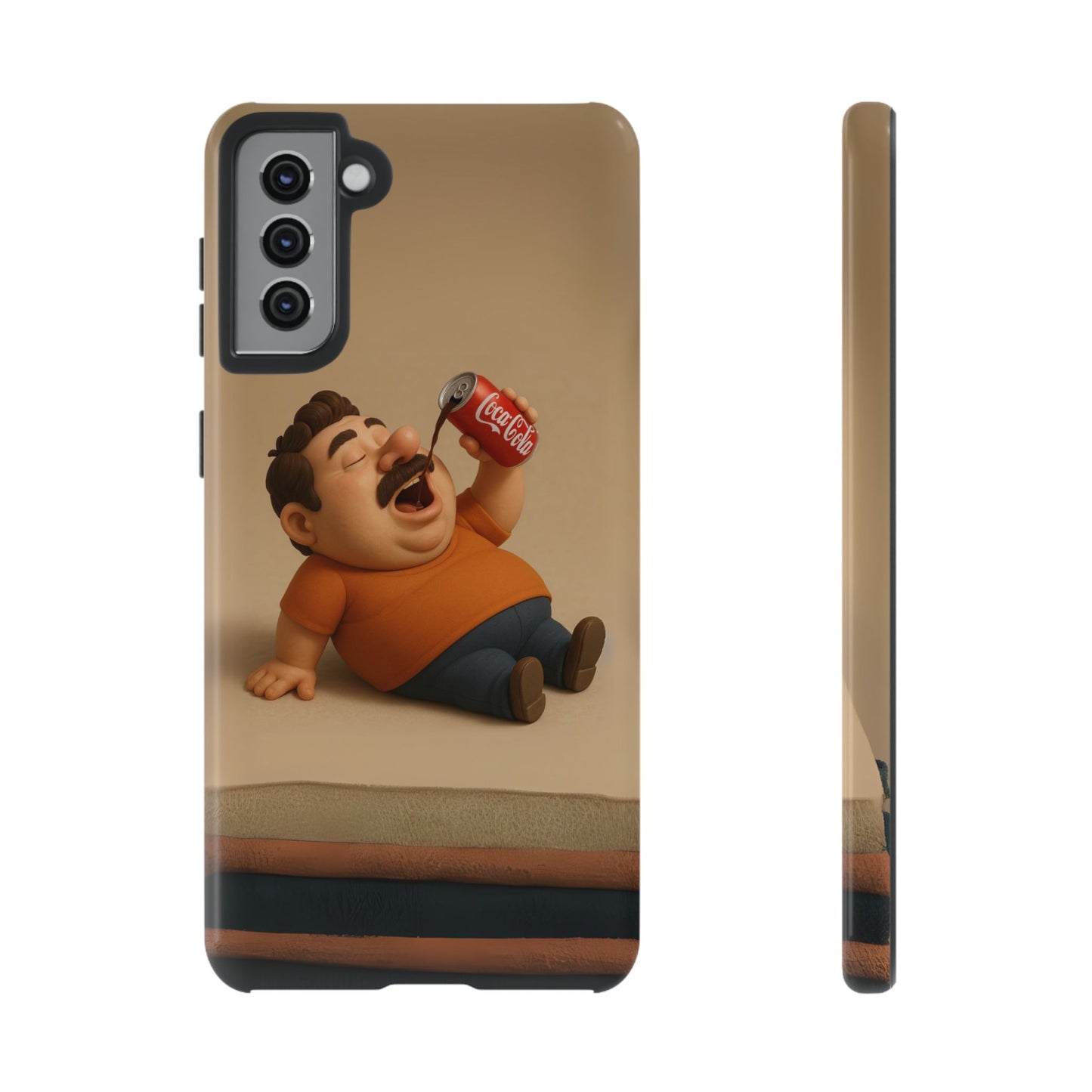 Funny Cartoon Phone Case - 'Coca-Cola Chill' Design