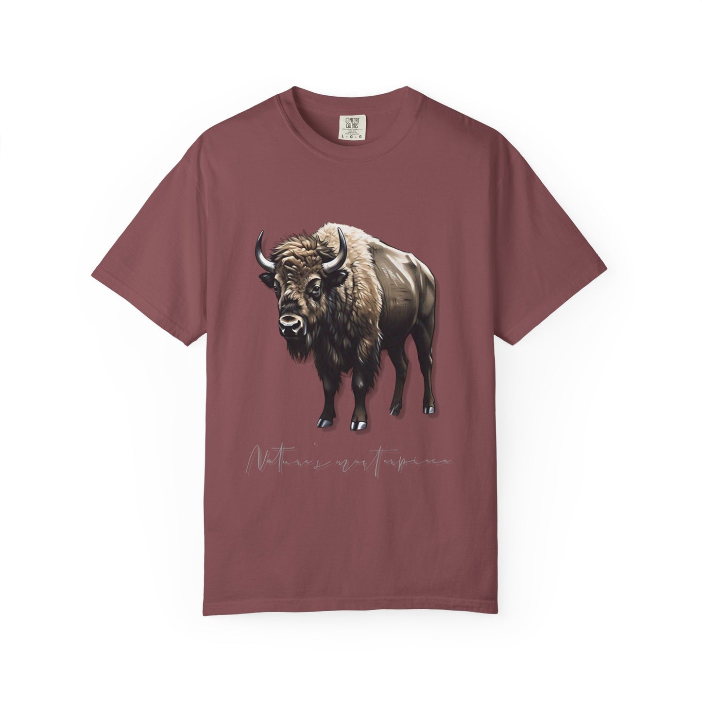 Nature-Inspired Buffalo Unisex T-Shirt - Garment-Dyed Design