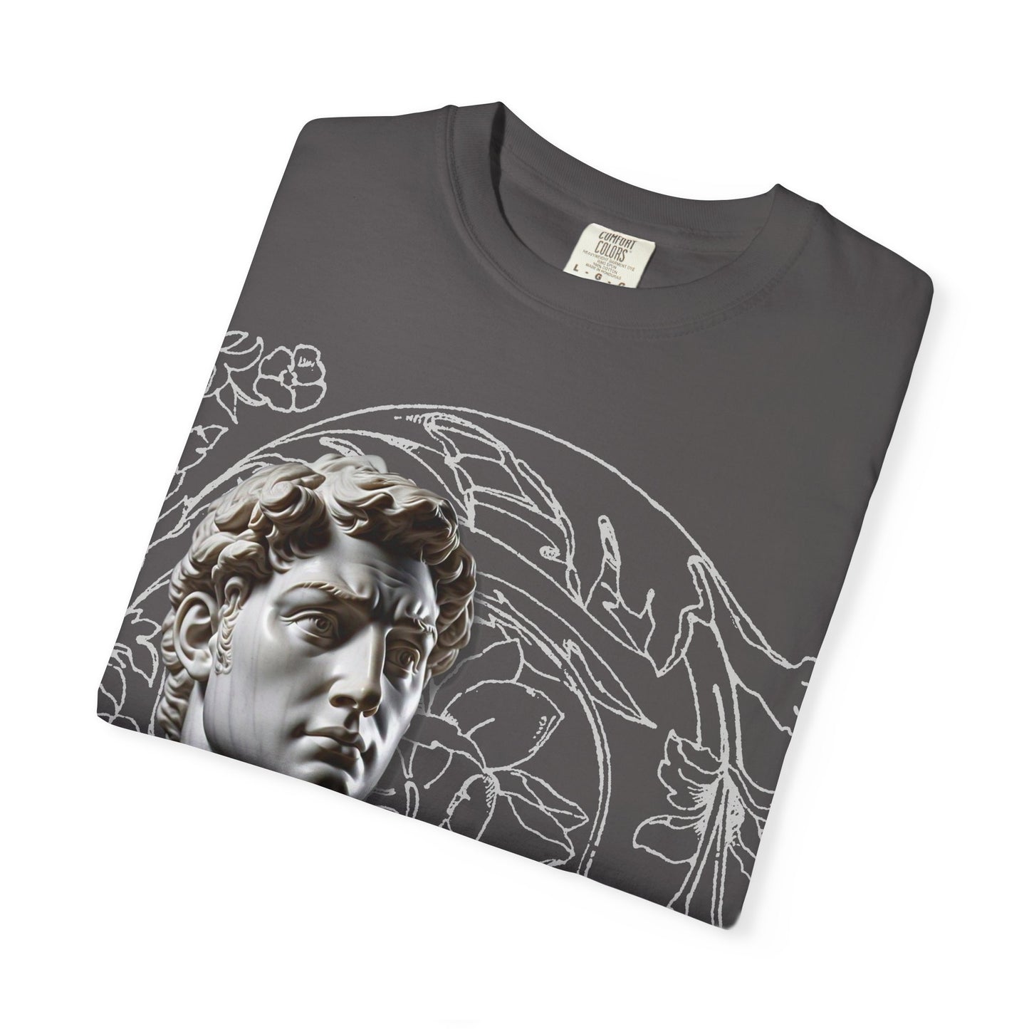 Artistic Roman Garment-Dyed T-shirt - Classic Sculpture Design