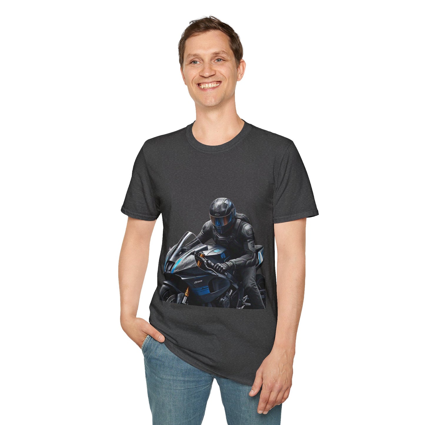 Motorcycle Rider Tee - Unisex Softstyle T-Shirt