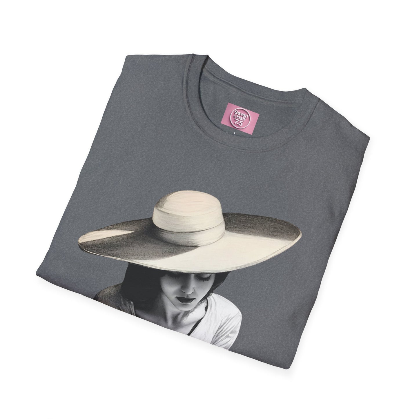 Artistic Women's Softstyle T-Shirt - Charcoal art Design