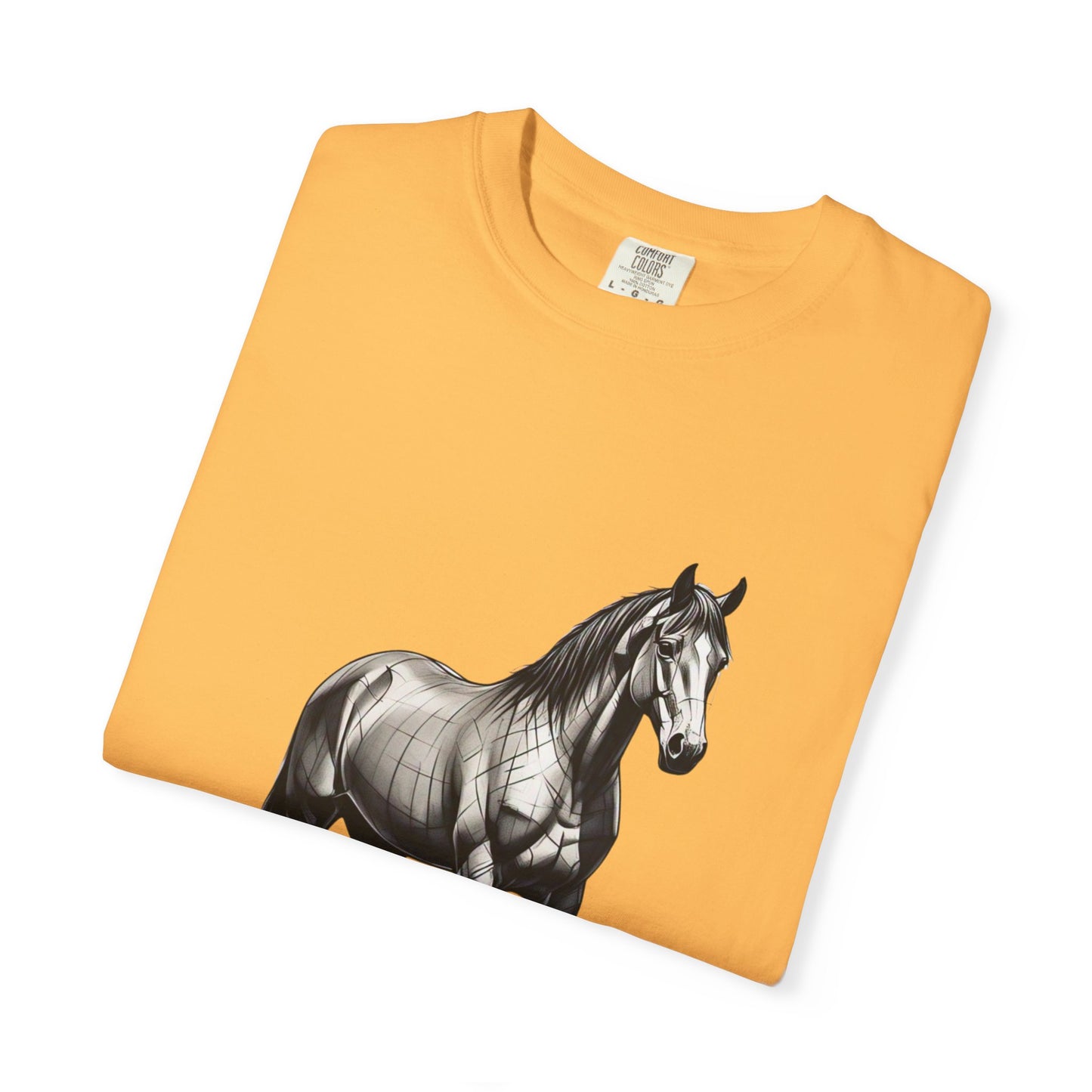 Equestrian Vibe Unisex Garment-Dyed T-Shirt - Horse Design