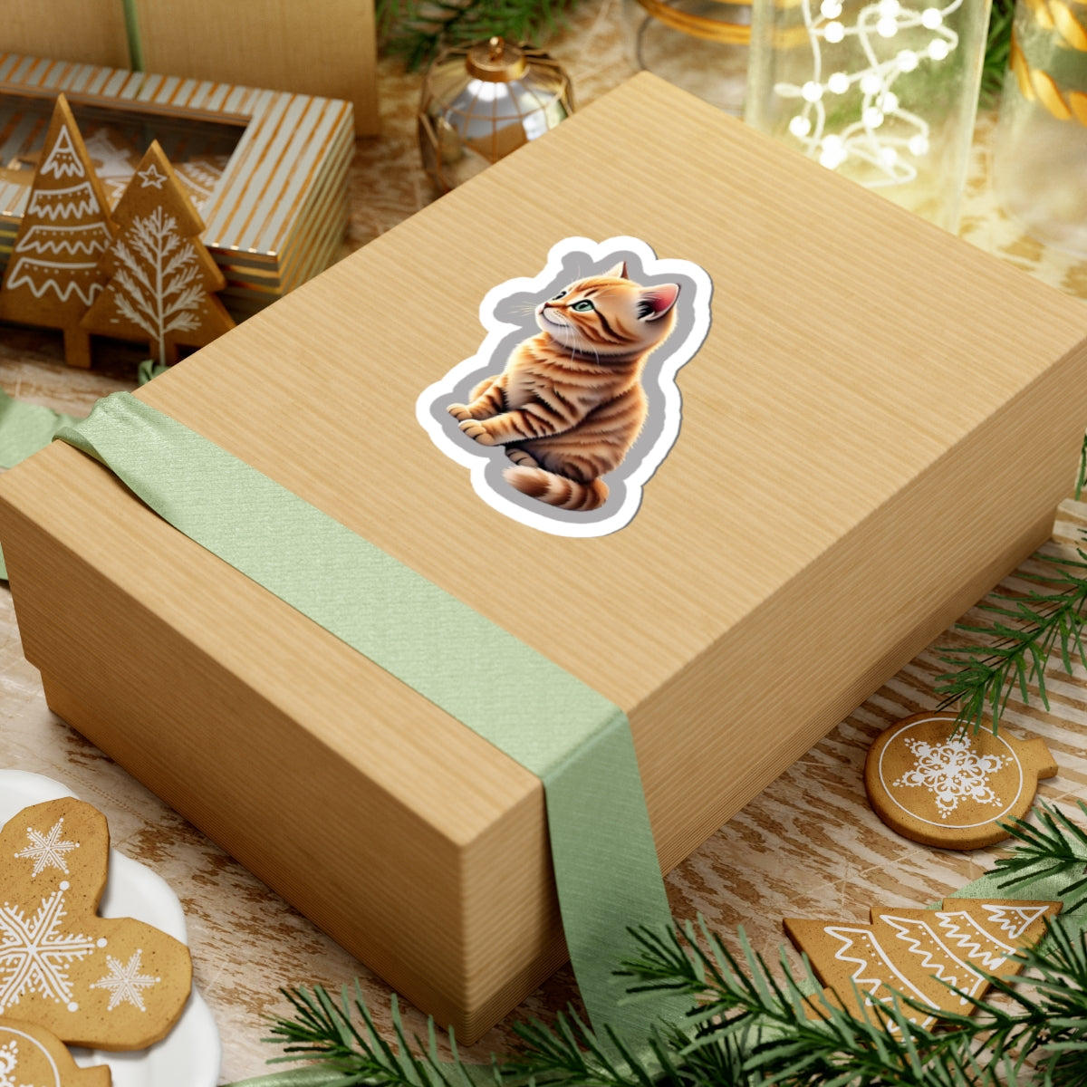 Adorable Cat Kiss-Cut Stickers - Perfect for Cat Lovers, Laptops & Decor