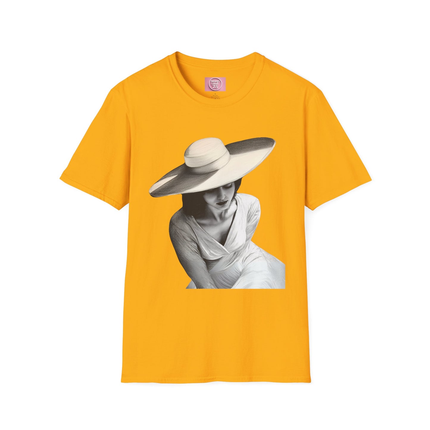 Artistic Women's Softstyle T-Shirt - Charcoal art Design
