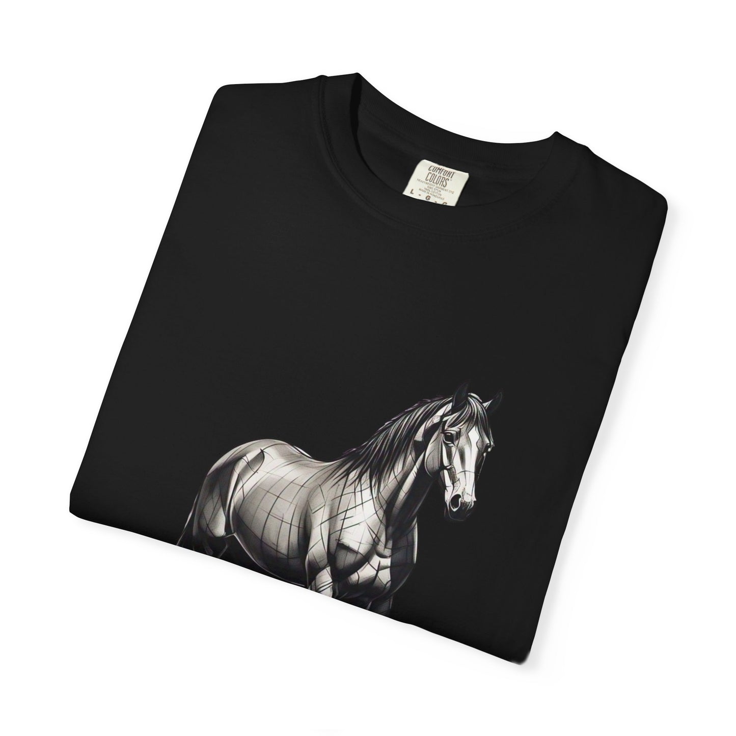 Equestrian Vibe Unisex Garment-Dyed T-Shirt - Horse Design