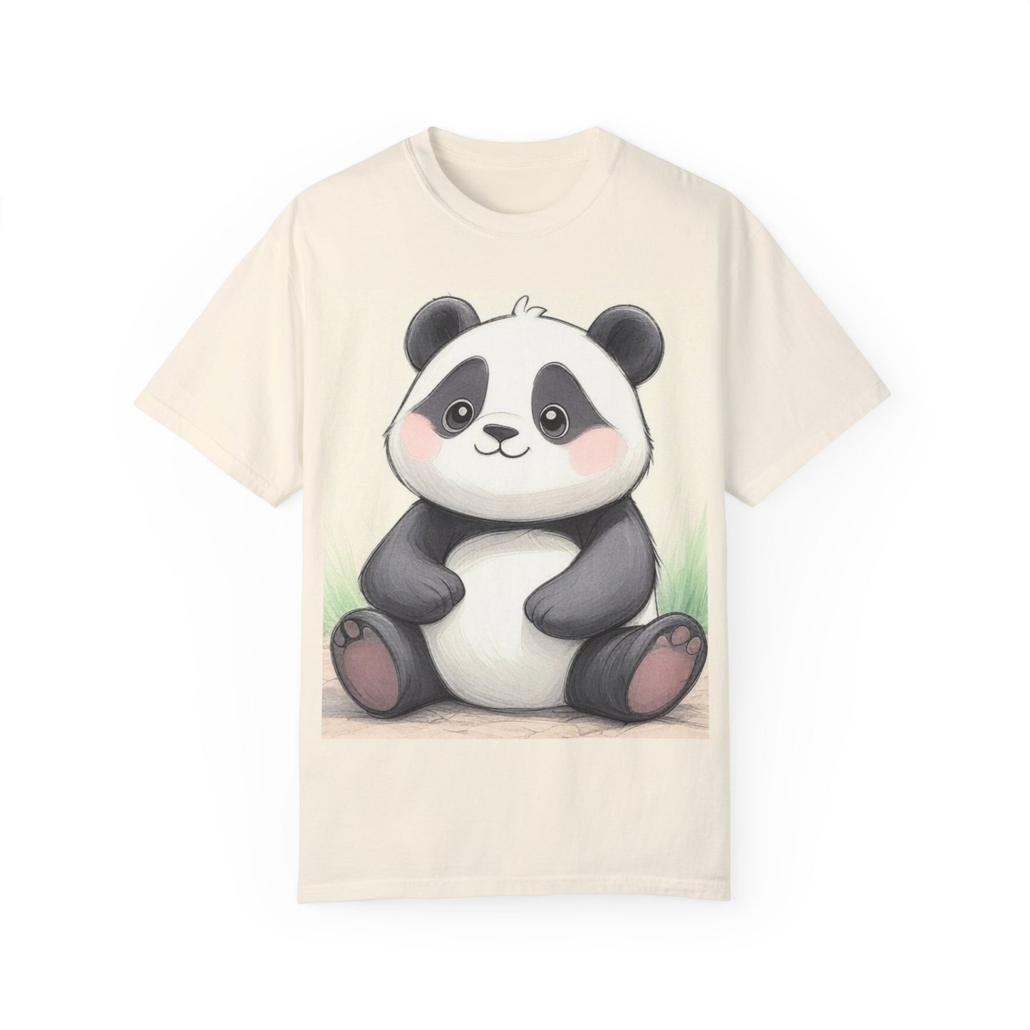 Cute Panda Unisex Garment-Dyed T-Shirt - Perfect for Animal Lovers