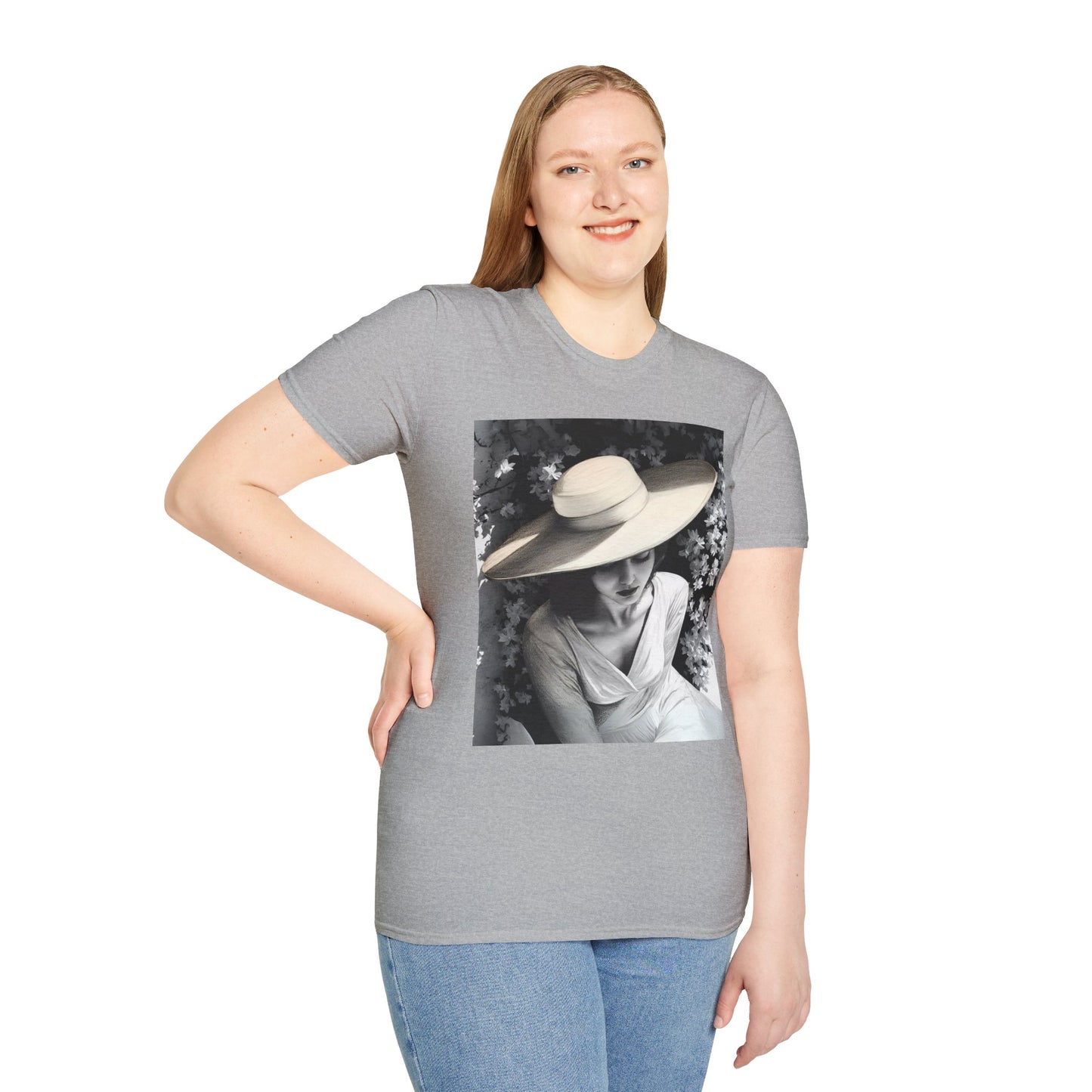 Elegant Charcoal art Softstyle T-Shirt - Perfect for Spring and Summer