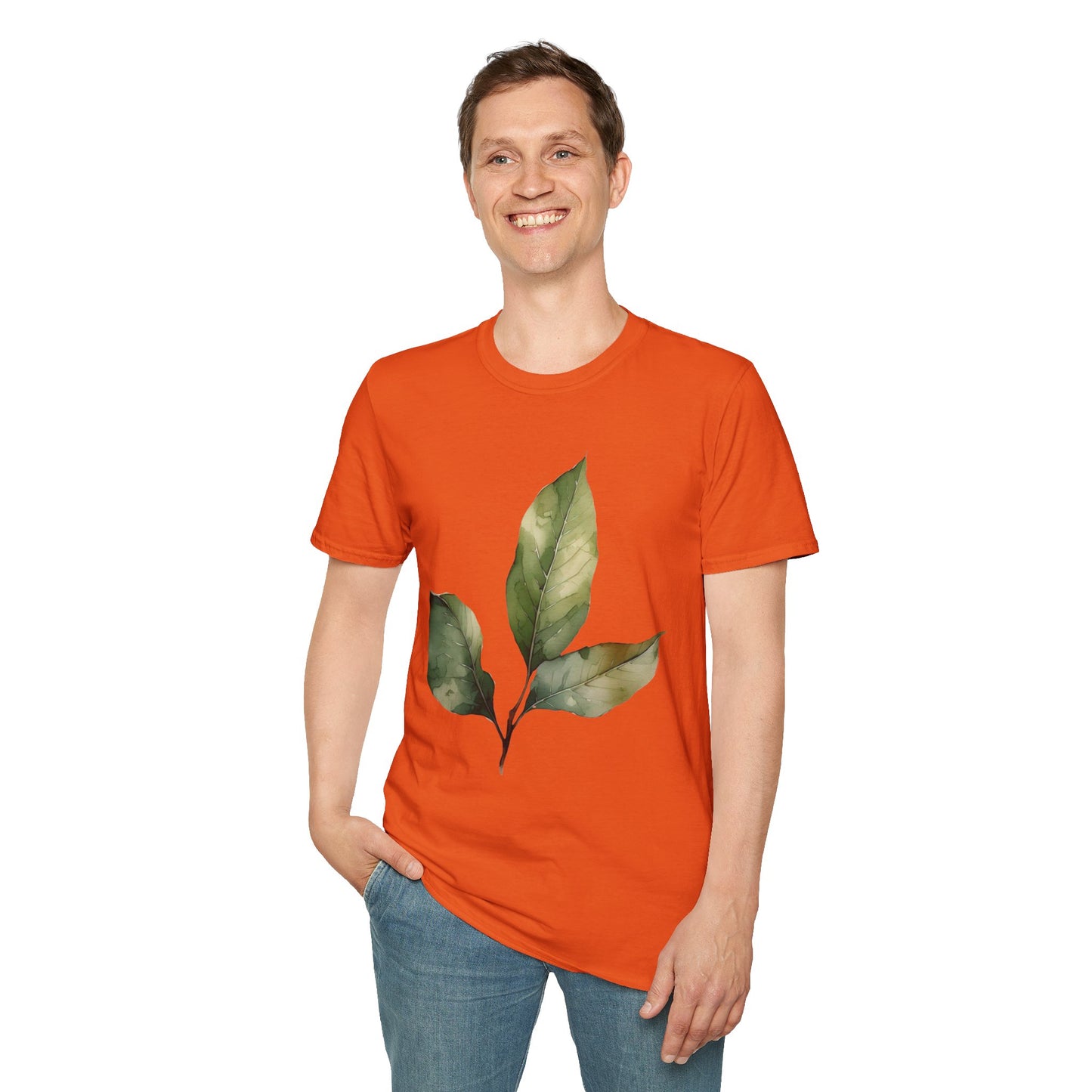 Botanical Leaf Unisex Softstyle T-Shirt - Eco-Friendly Casual Wear