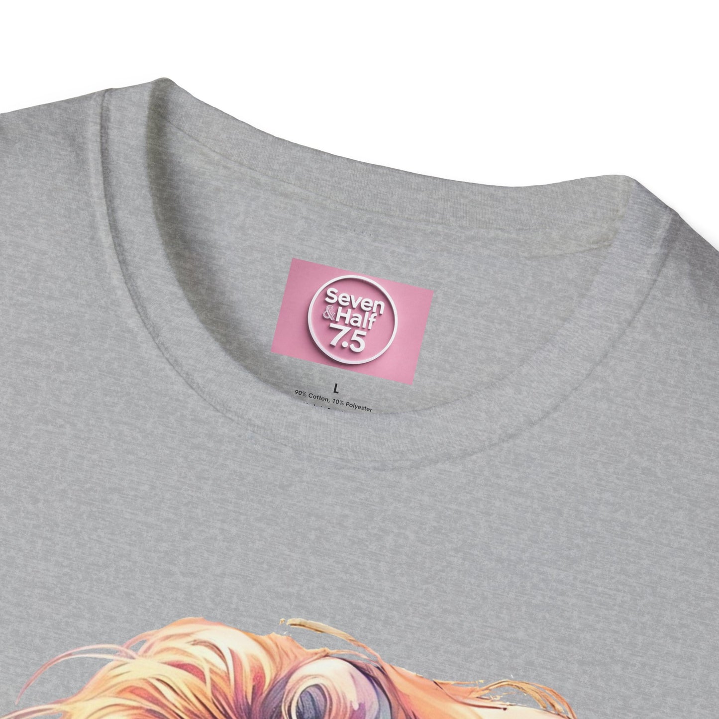 Artistic Women's Portrait T-Shirt - Women's Softstyle Tee for Creative Souls