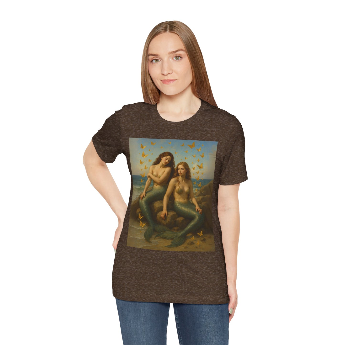 Mermaid Goddess Tee - Artistic Short Sleeve Shirt