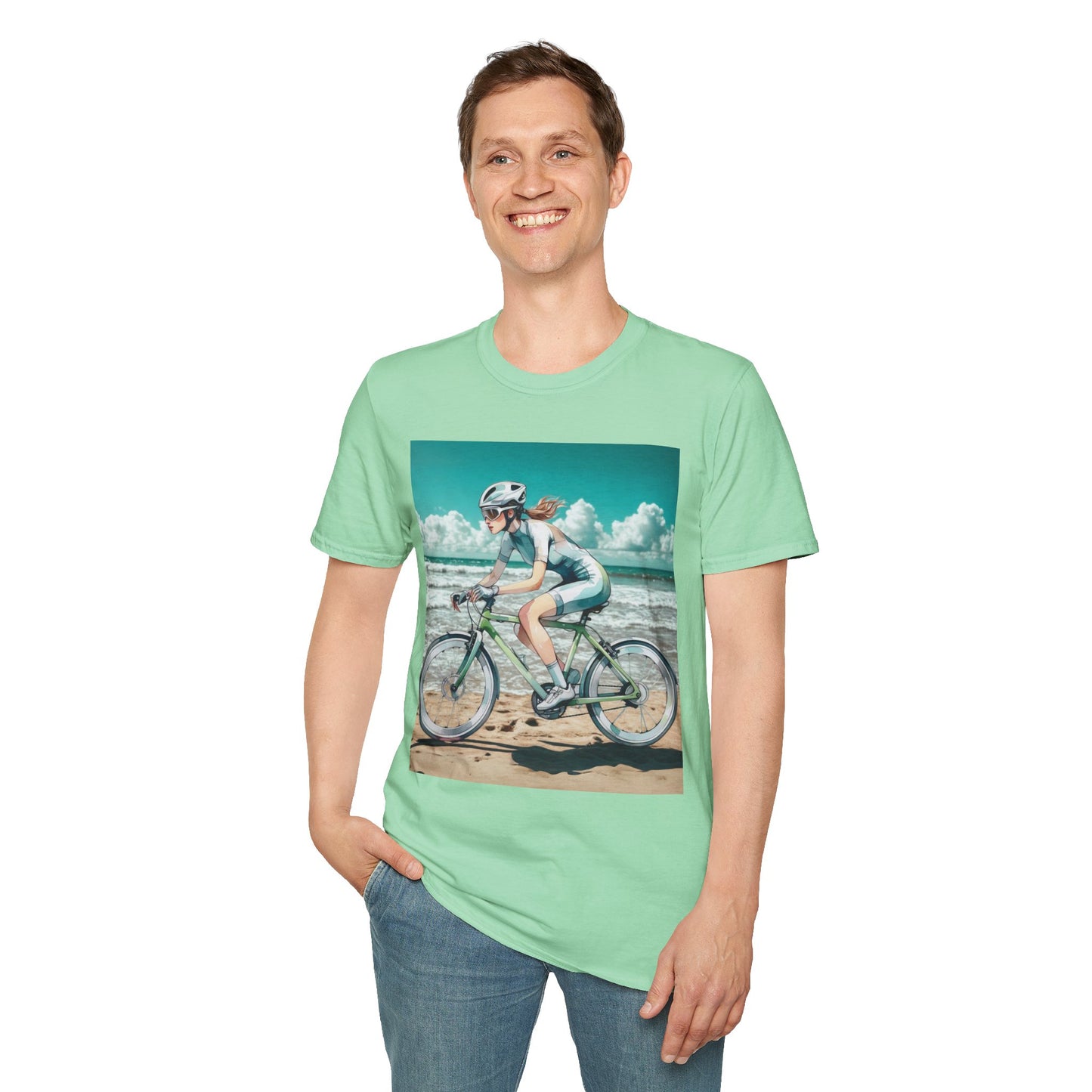 Beach Bike Ride Unisex Softstyle T-Shirt