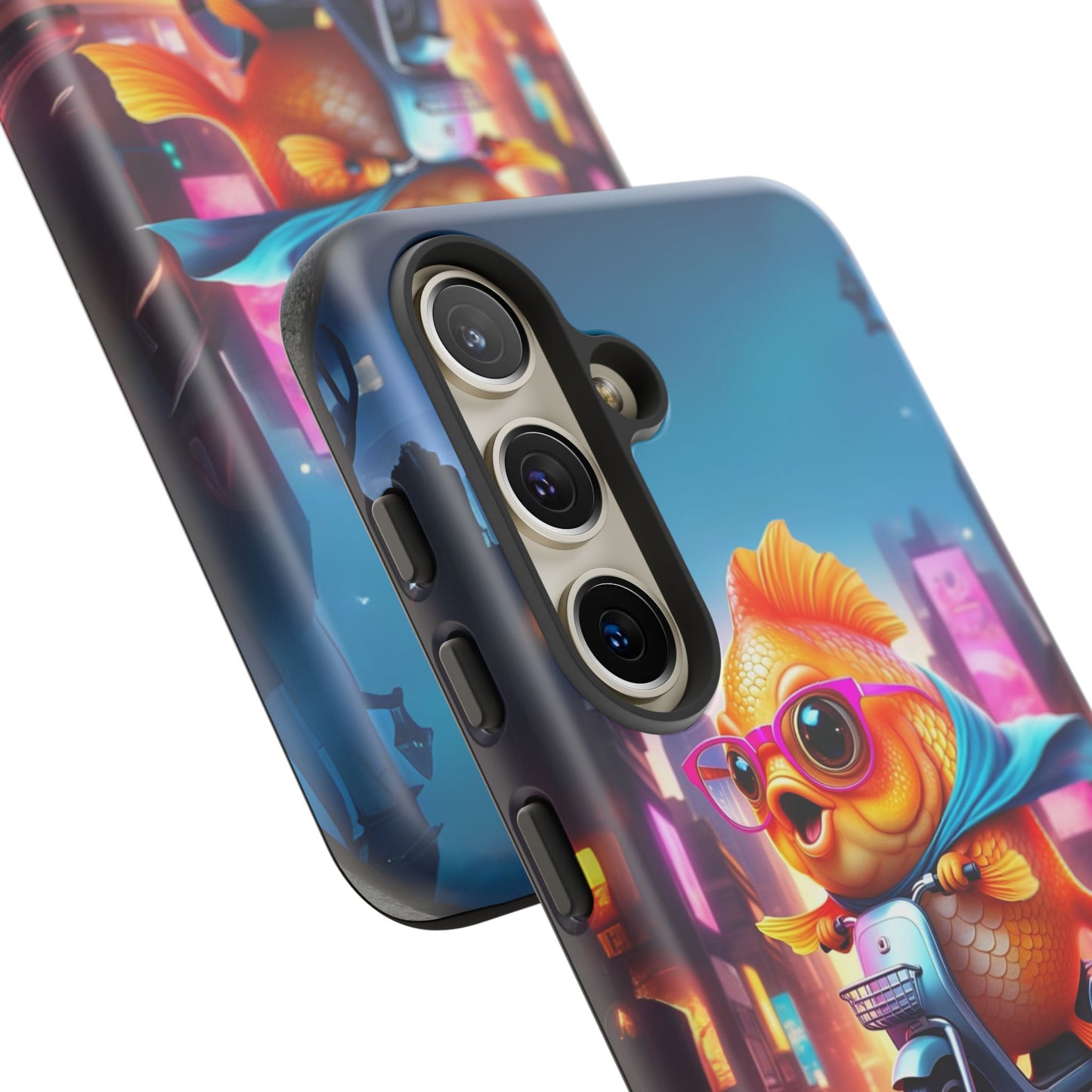 Adventures of Miss Goldfish Phone Case - Fun & Colorful Tough Cover for Fish Lovers