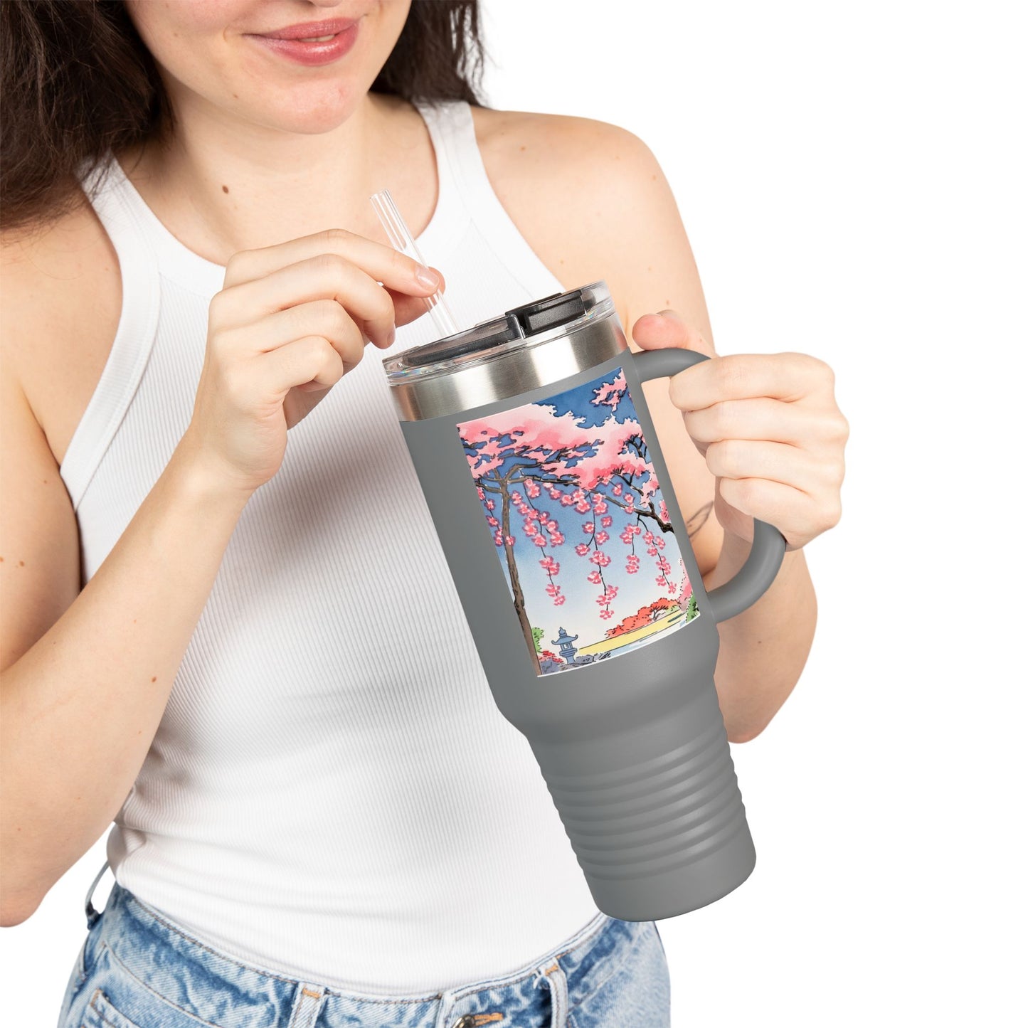 Cherry Blossom Insulated Travel Mug - 40oz Adventure Companion