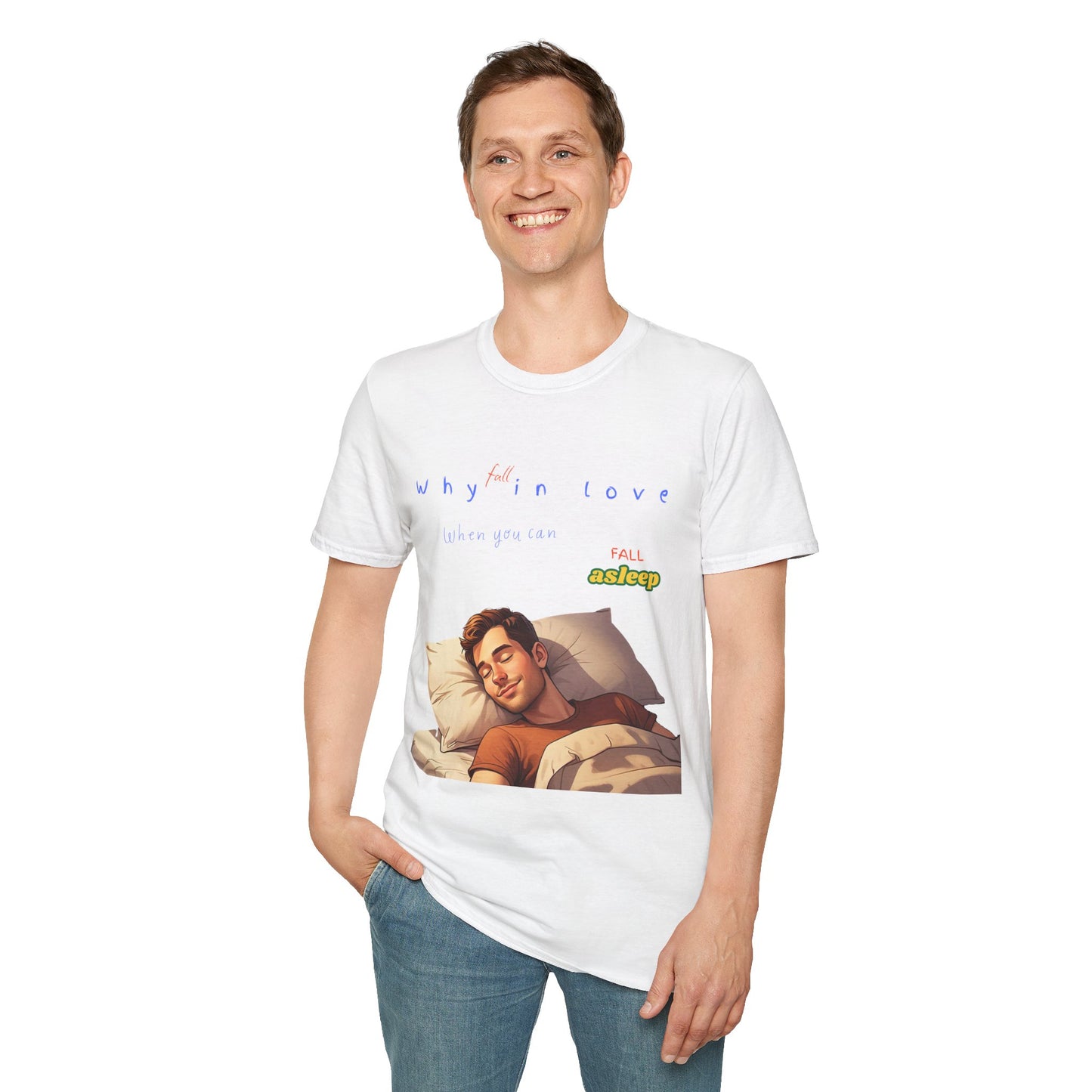 Fall Asleep Softstyle T-Shirt | Cozy Sleep Vibes | Perfect Gift for Sleep Lovers