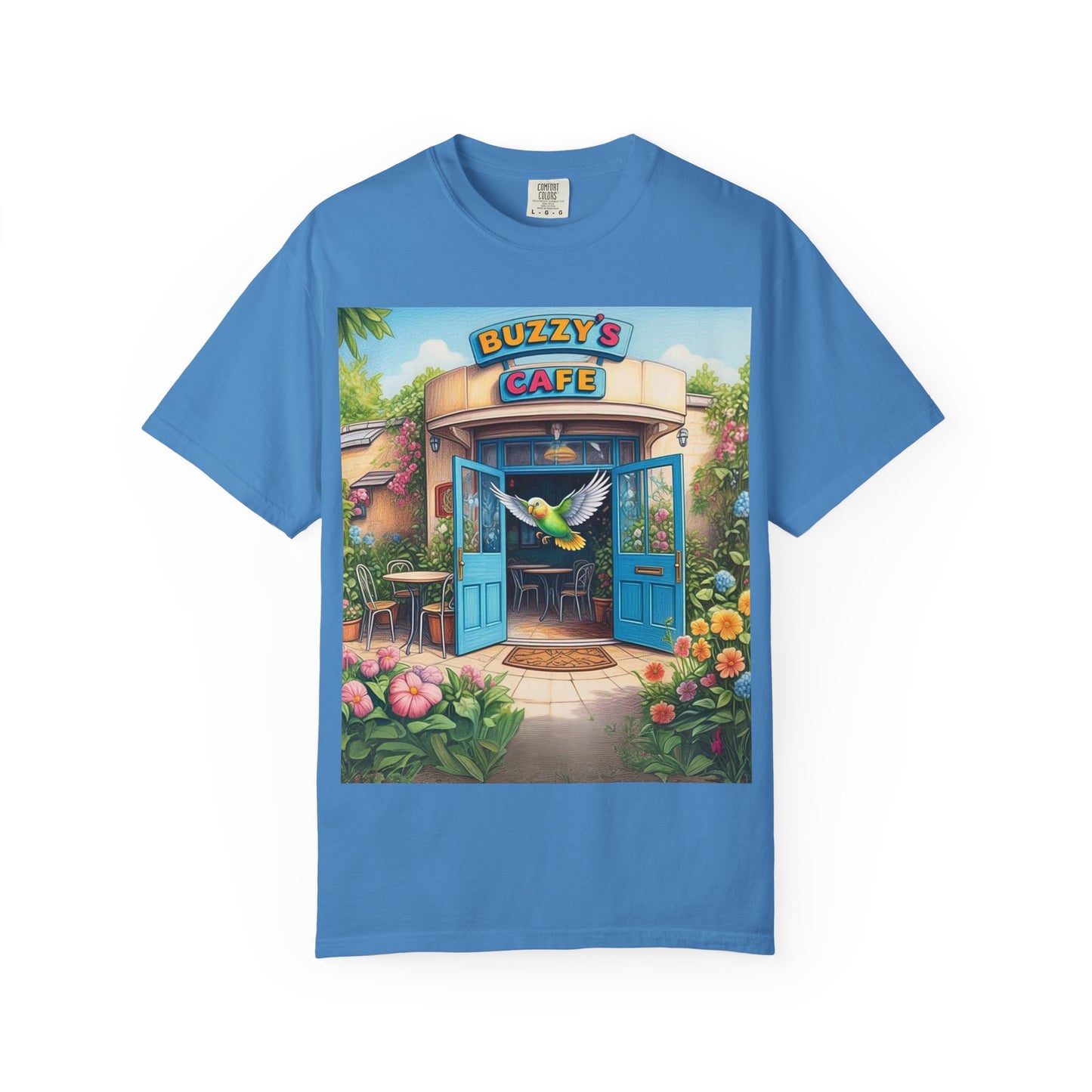 Buzzy's Cafe Unisex Garment-Dyed T-Shirt - Vibrant Summer Vibes