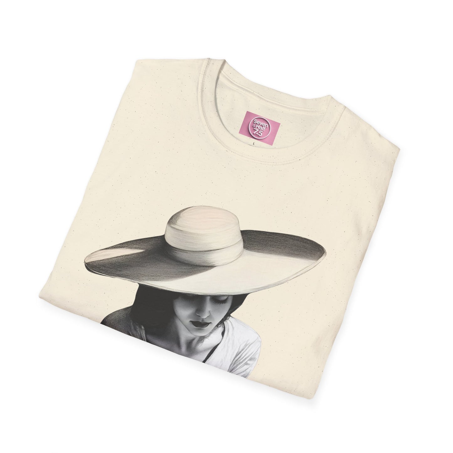 Artistic Women's Softstyle T-Shirt - Charcoal art Design