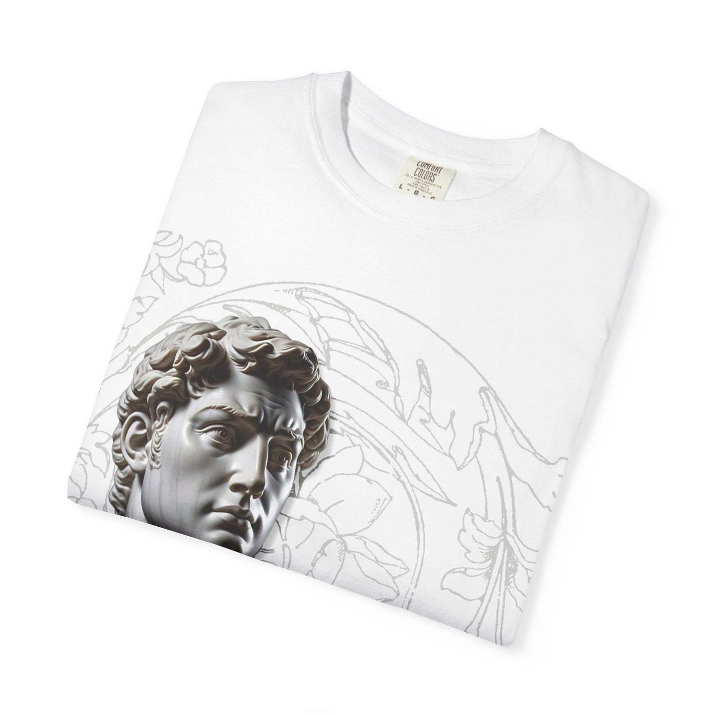 Artistic Roman Garment-Dyed T-shirt - Classic Sculpture Design