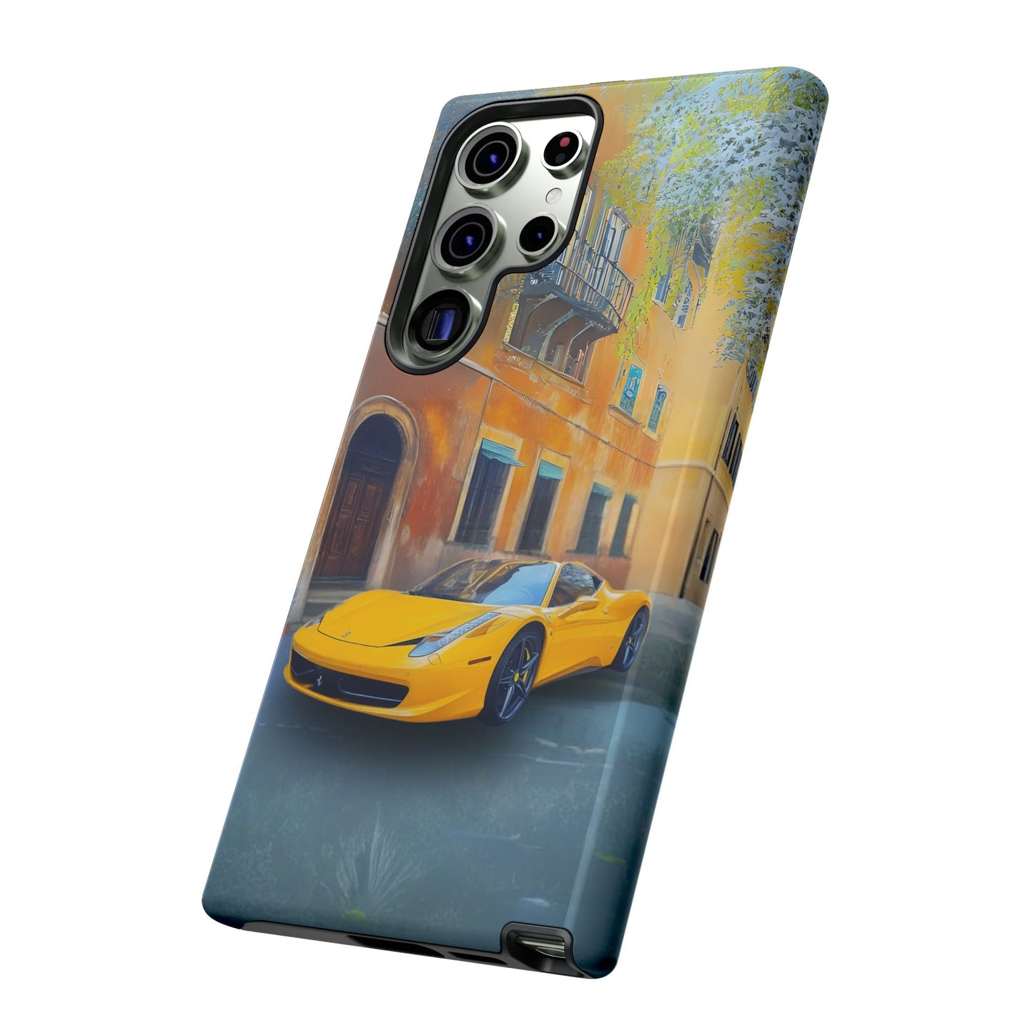Ferrari Yellow Tough Phone Case - Stylish and Durable