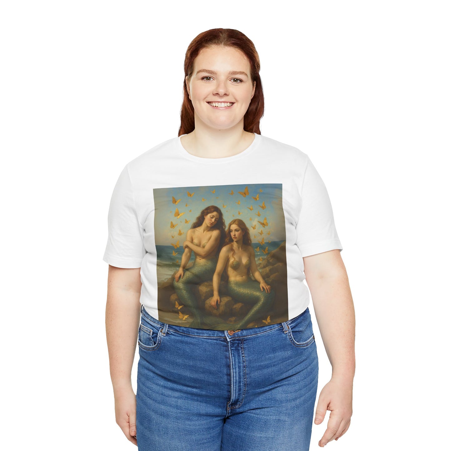 Mermaid Goddess Tee - Artistic Short Sleeve Shirt