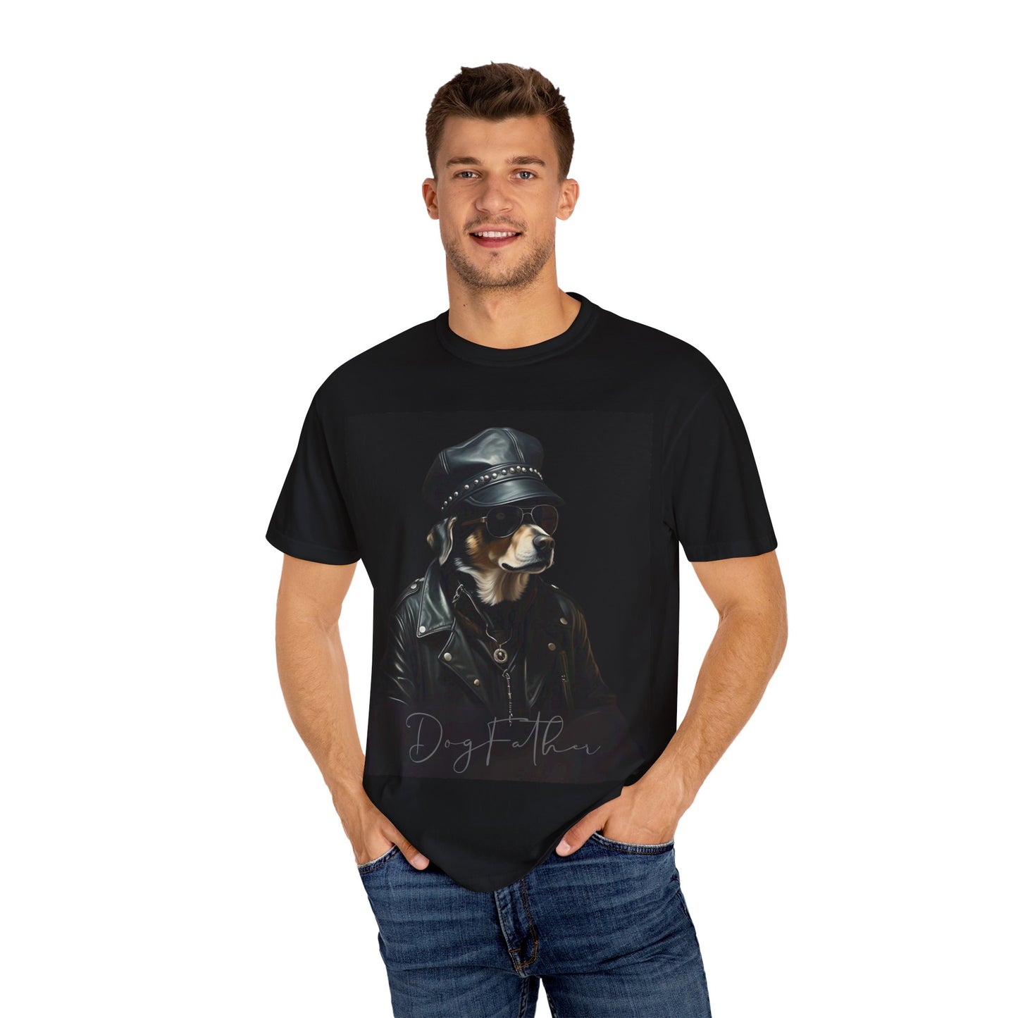 Dog Father Unisex Garment-Dyed T-Shirt – Cool Pet Lover Tee