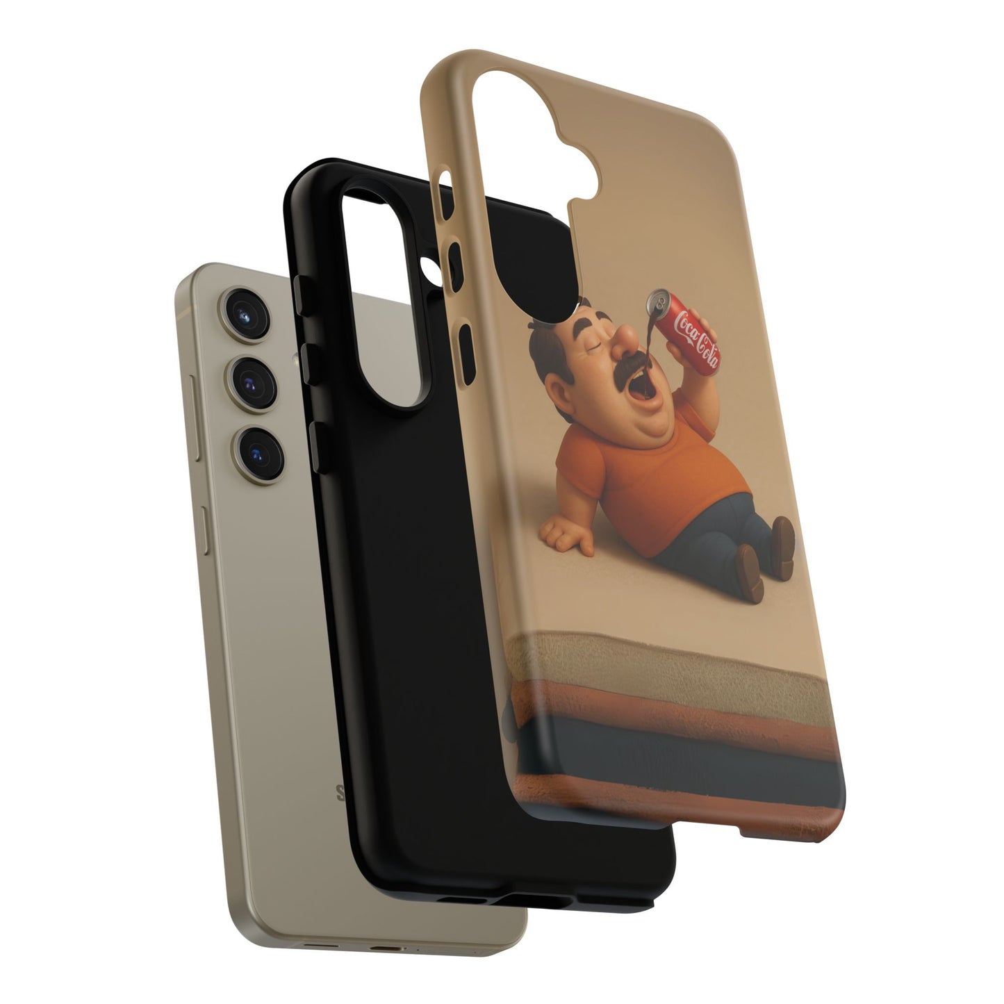 Funny Cartoon Phone Case - 'Coca-Cola Chill' Design