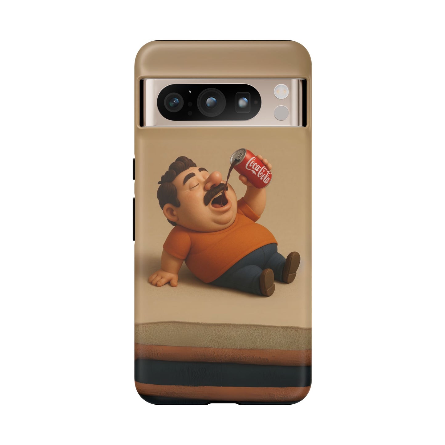 Funny Cartoon Phone Case - 'Coca-Cola Chill' Design