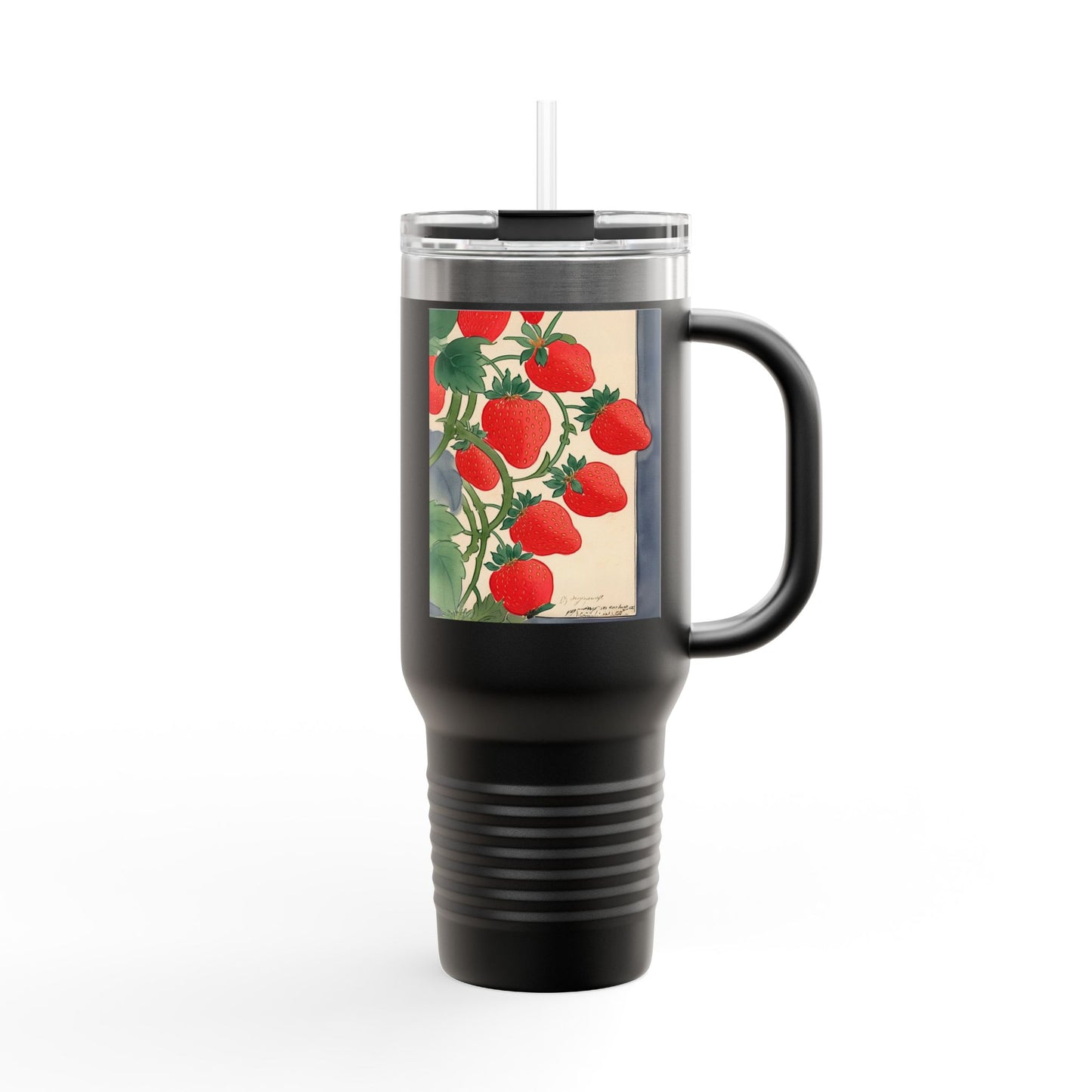 Strawberry Floral Insulated Travel Mug - 40oz