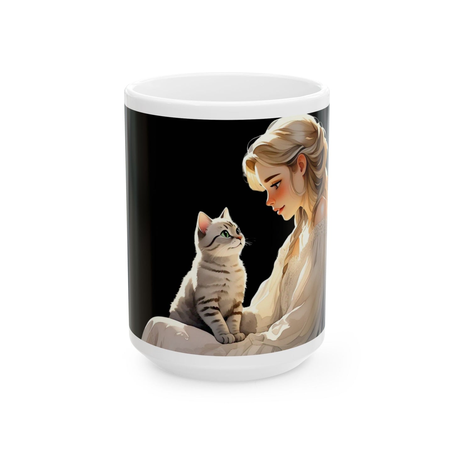 Cozy Cat Companion Ceramic Mug - 11oz & 15oz - Perfect Gift for Cat Lovers