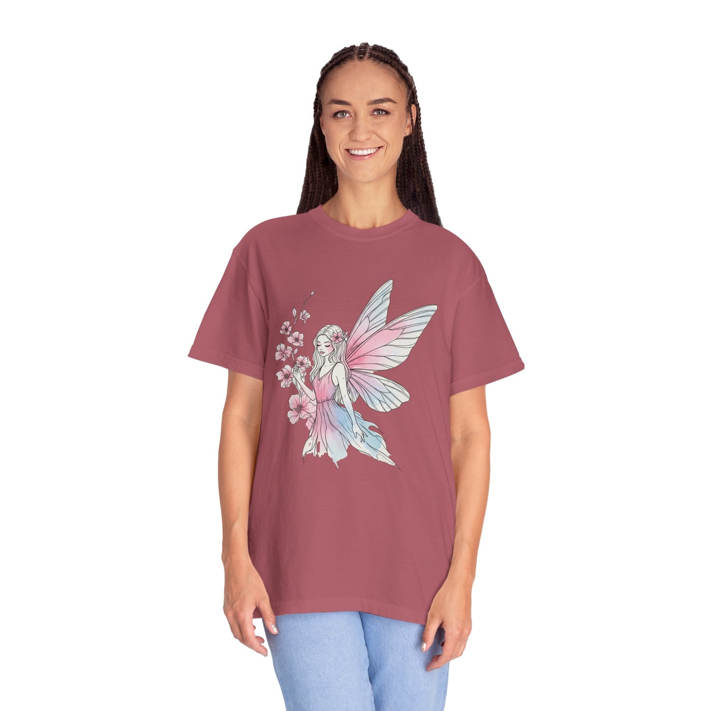 Whimsical Fairy T-Shirt - Eco-Friendly Tee, Vintage Style Shirt, Gift for Her, Fairy Lovers Gift, Summer Apparel, Spring Fashion
