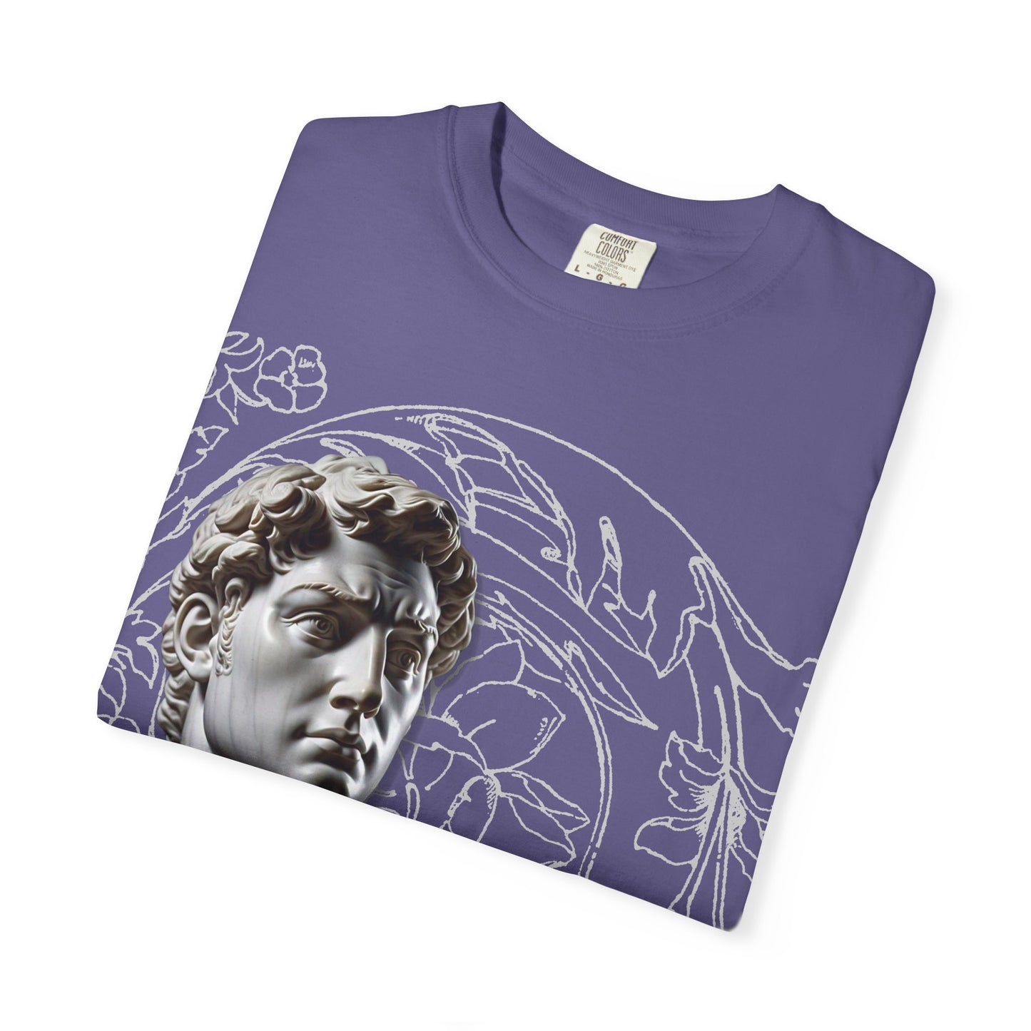 Artistic Roman Garment-Dyed T-shirt - Classic Sculpture Design