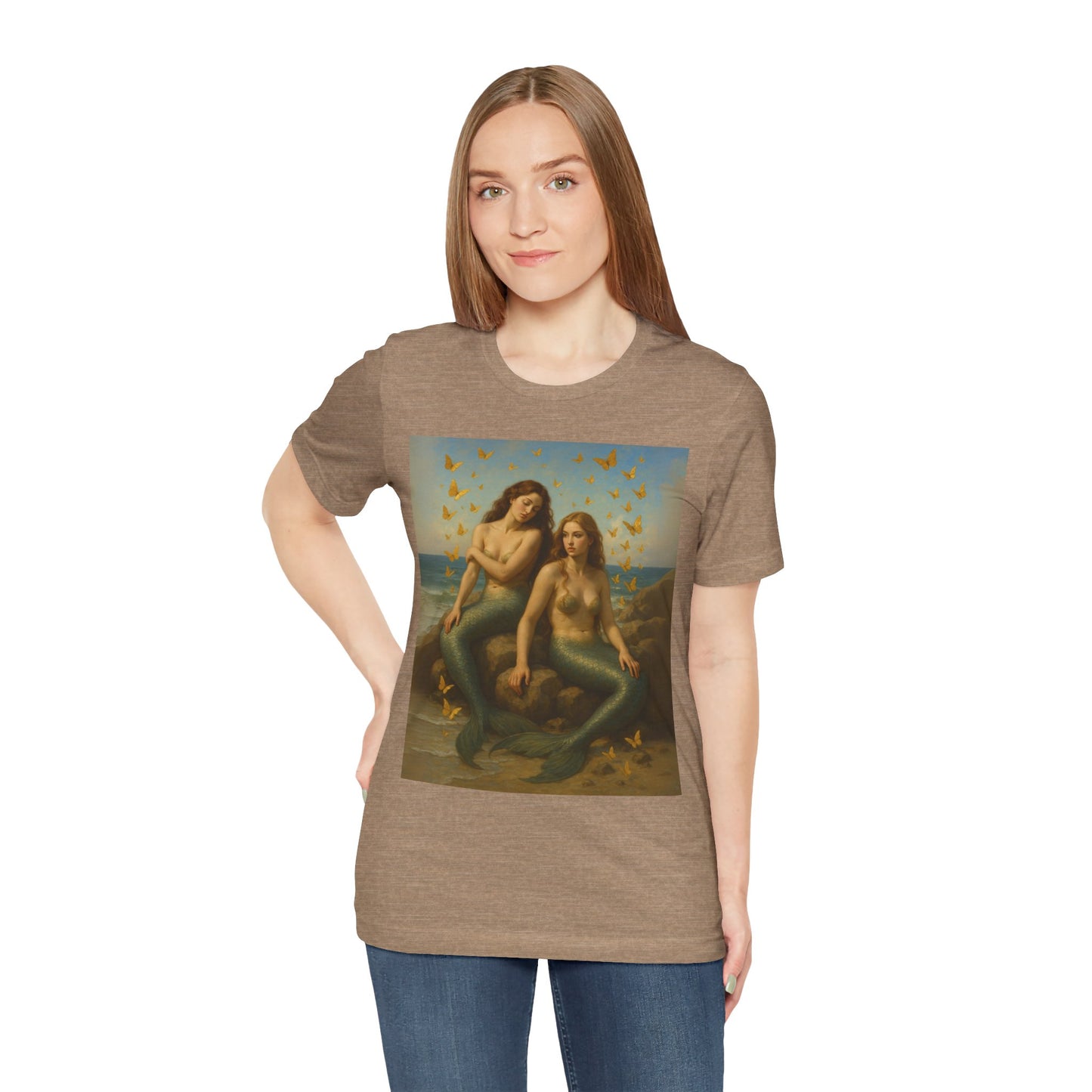 Mermaid Goddess Tee - Artistic Short Sleeve Shirt