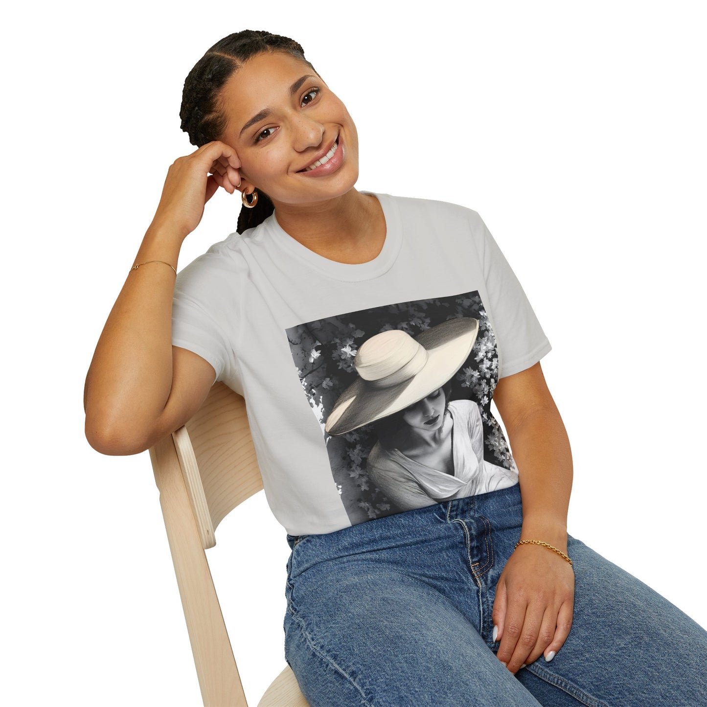 Elegant Charcoal art Softstyle T-Shirt - Perfect for Spring and Summer