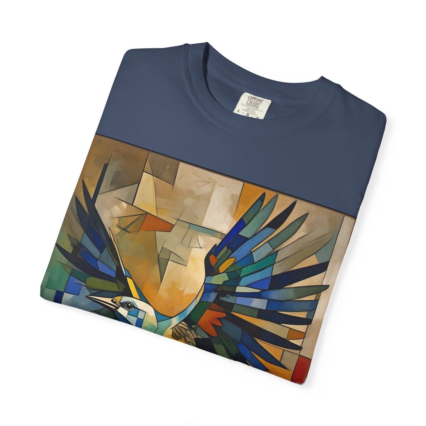 Colorful Bird Art Unisex T-Shirt - Vibrant Garment-Dyed Tee