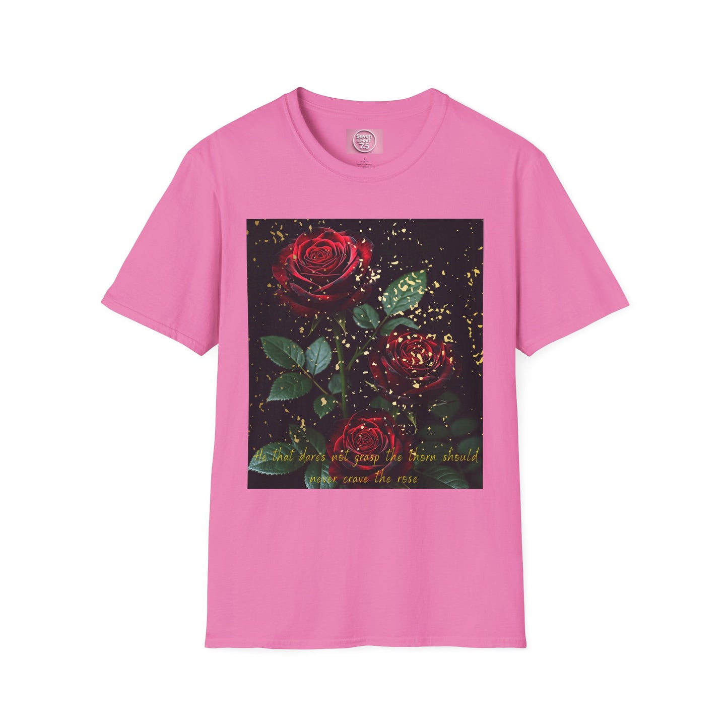 Elegant Rose Graphic T-Shirt - Inspirational Quote Design
