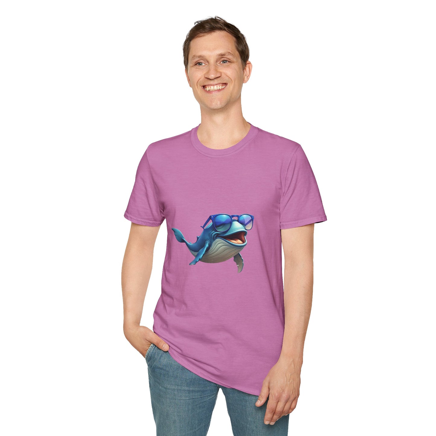 Cool Sunglasses Whale Unisex Softstyle T-Shirt
