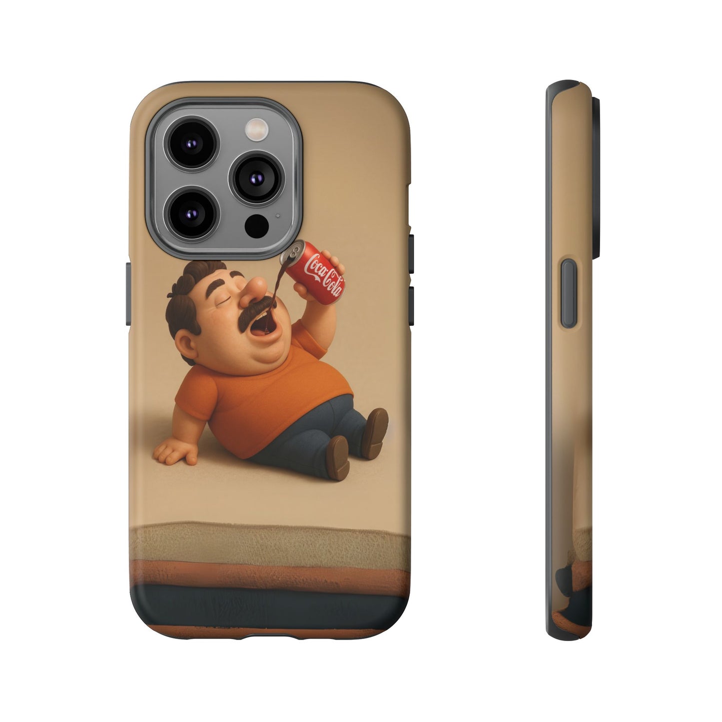 Funny Cartoon Phone Case - 'Coca-Cola Chill' Design