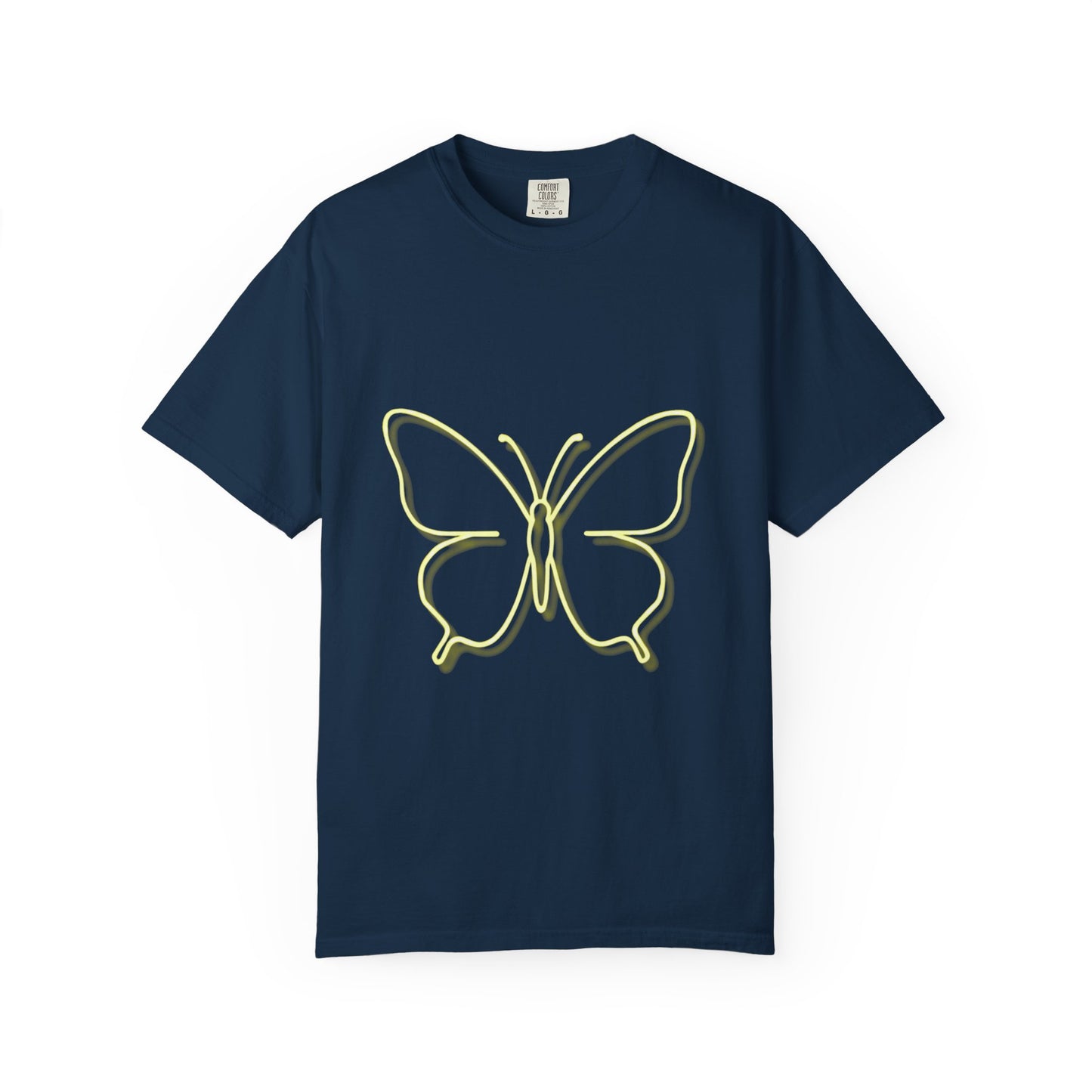 Butterfly Neon Unisex Garment-Dyed T-Shirt | Casual Wear for Nature Lovers
