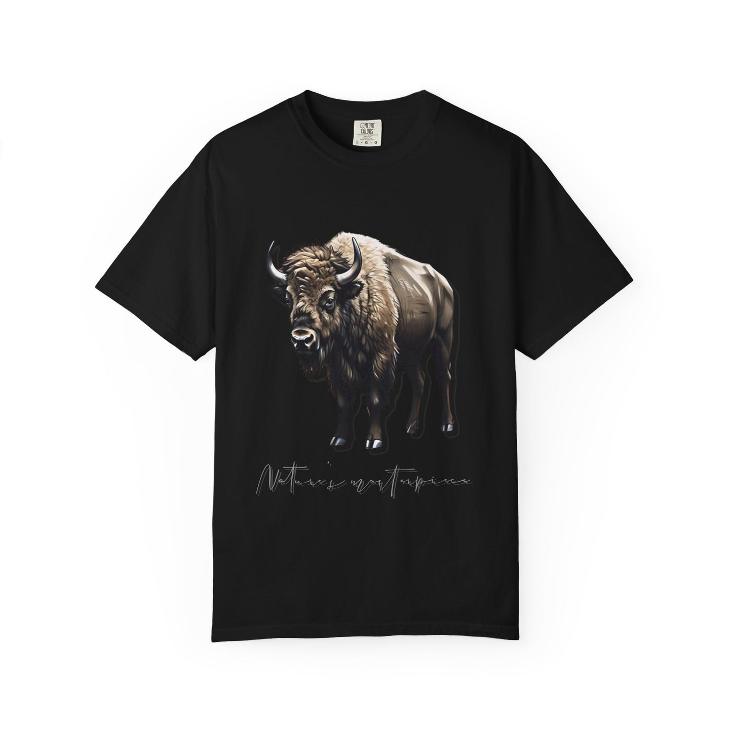 Nature-Inspired Buffalo Unisex T-Shirt - Garment-Dyed Design