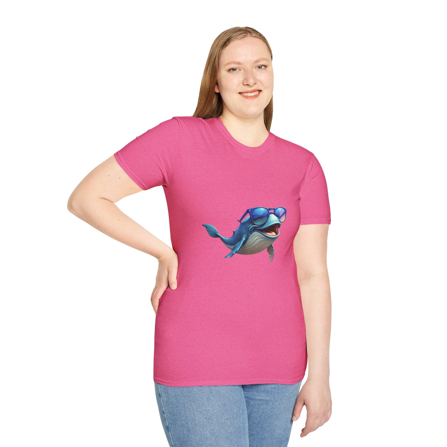 Cool Sunglasses Whale Unisex Softstyle T-Shirt