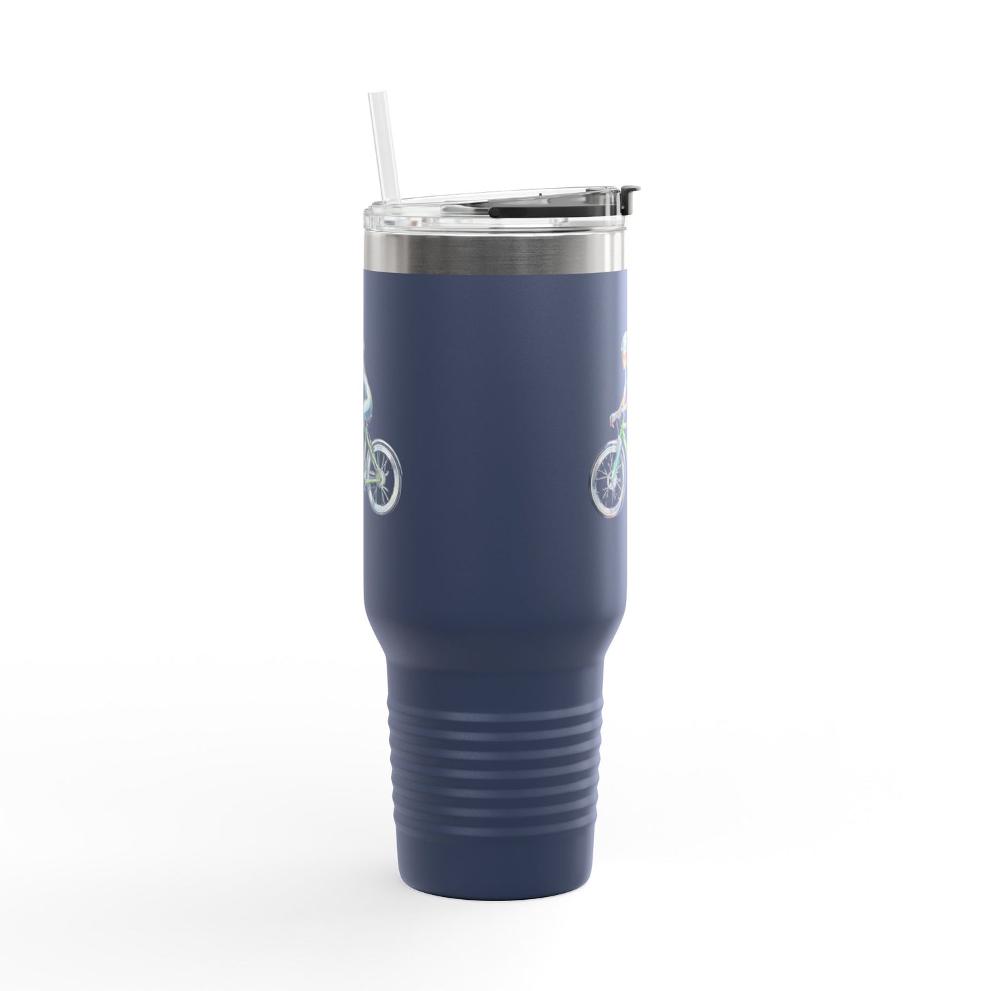 Cycling Enthusiast Insulated Travel Mug | 40oz with Bicycle Design | Perfect for Outdoor Adventures