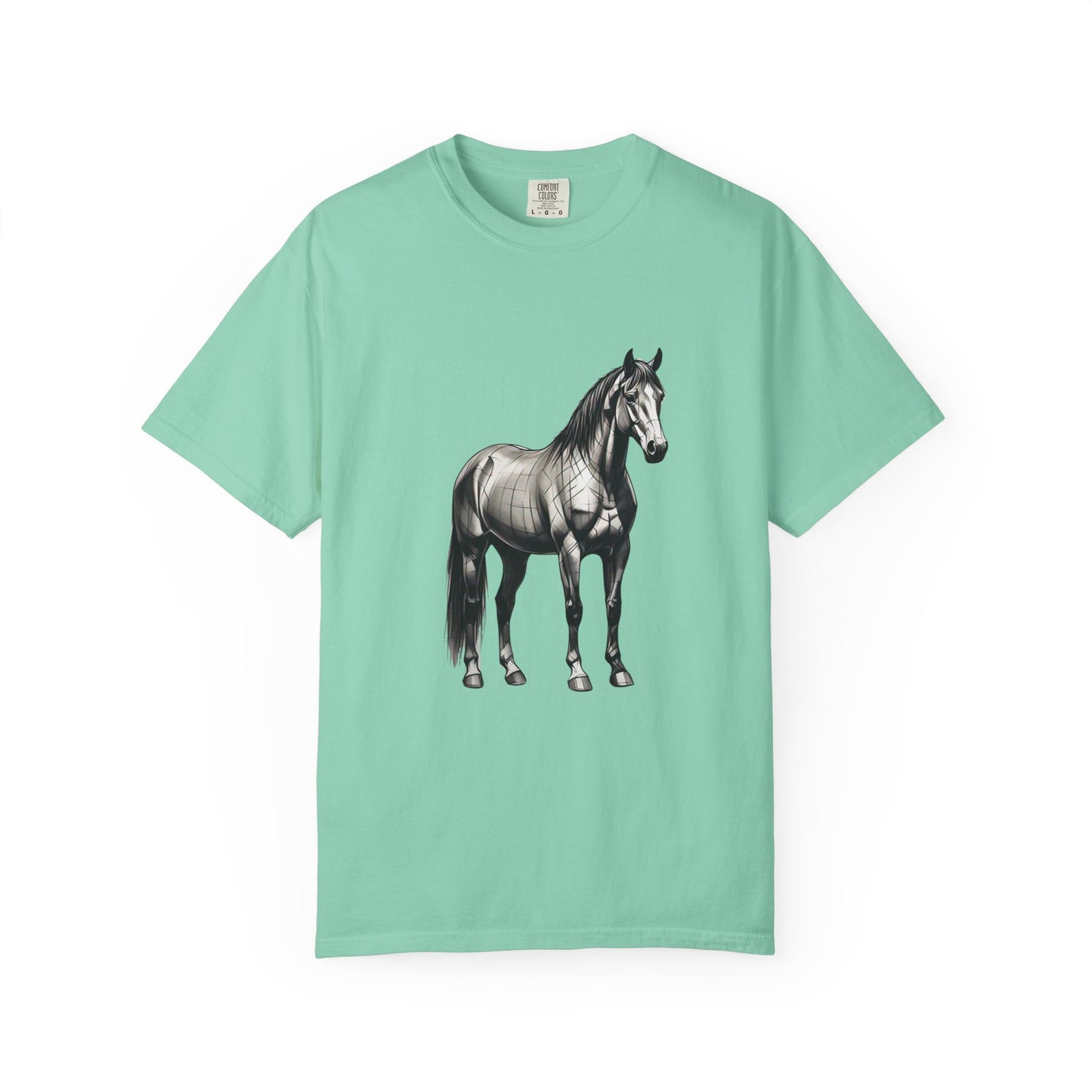 Equestrian Vibe Unisex Garment-Dyed T-Shirt - Horse Design