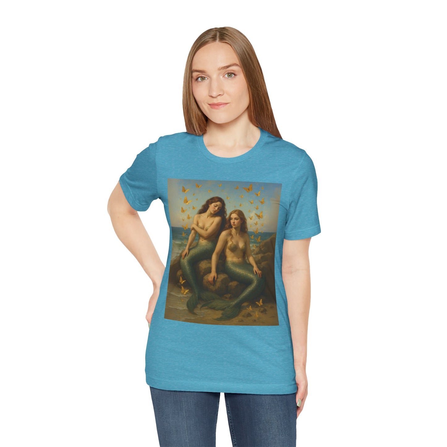 Mermaid Goddess Tee - Artistic Short Sleeve Shirt