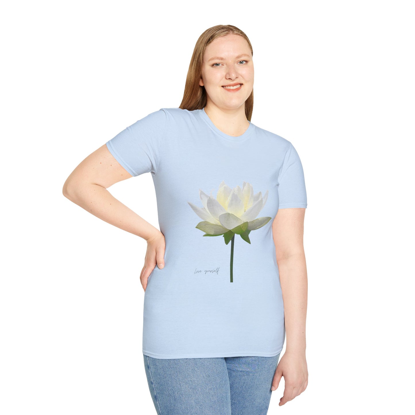 Love Yourself Lotus Flower T-Shirt - Unisex Softstyle Tee