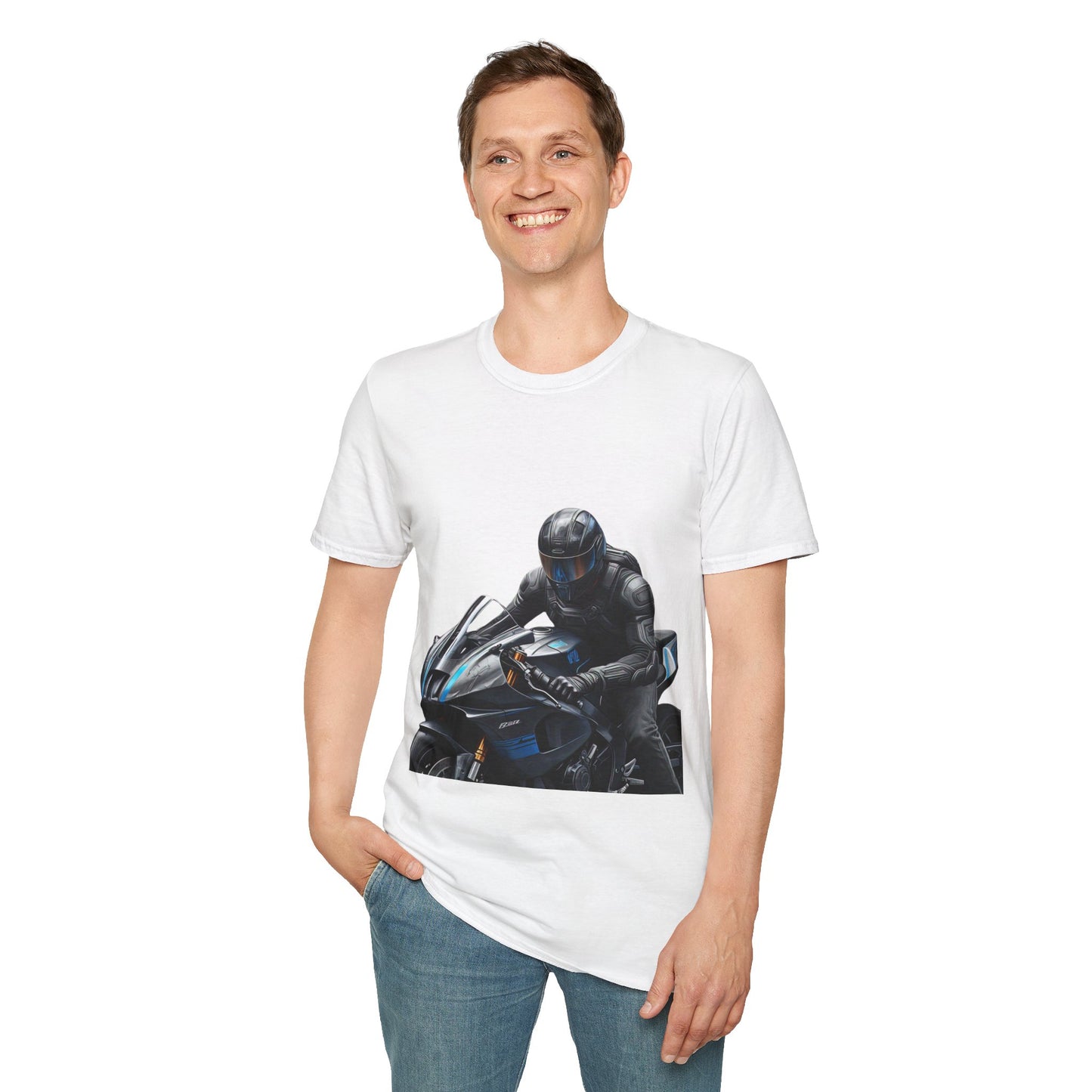 Motorcycle Rider Tee - Unisex Softstyle T-Shirt